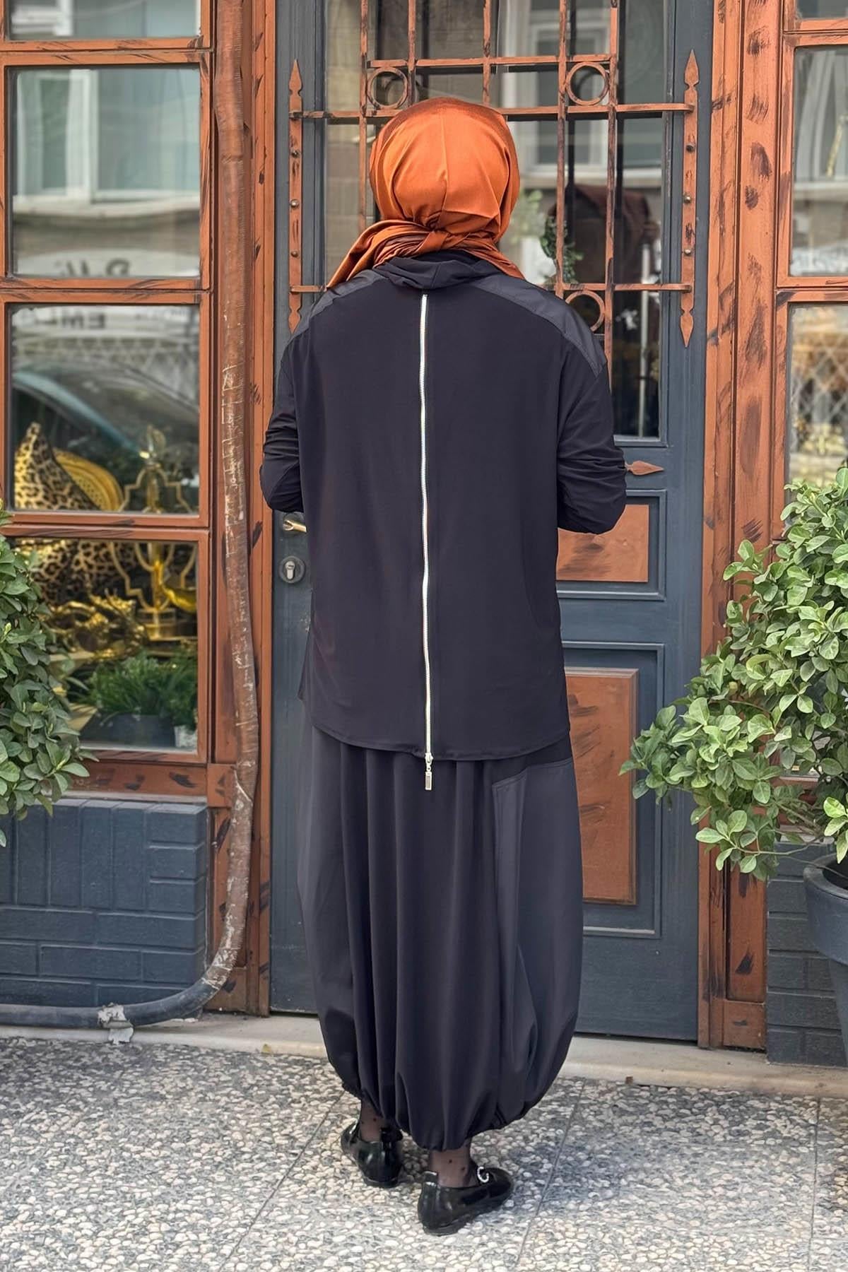 Nurcan Çetin Etekli Takım 25414 Siyah