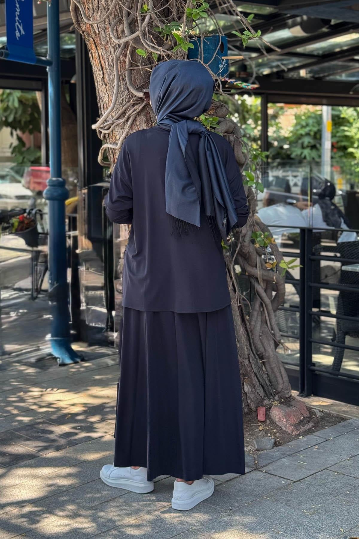 Nurcan Çetin Etekli Takım 25430 Lacivert