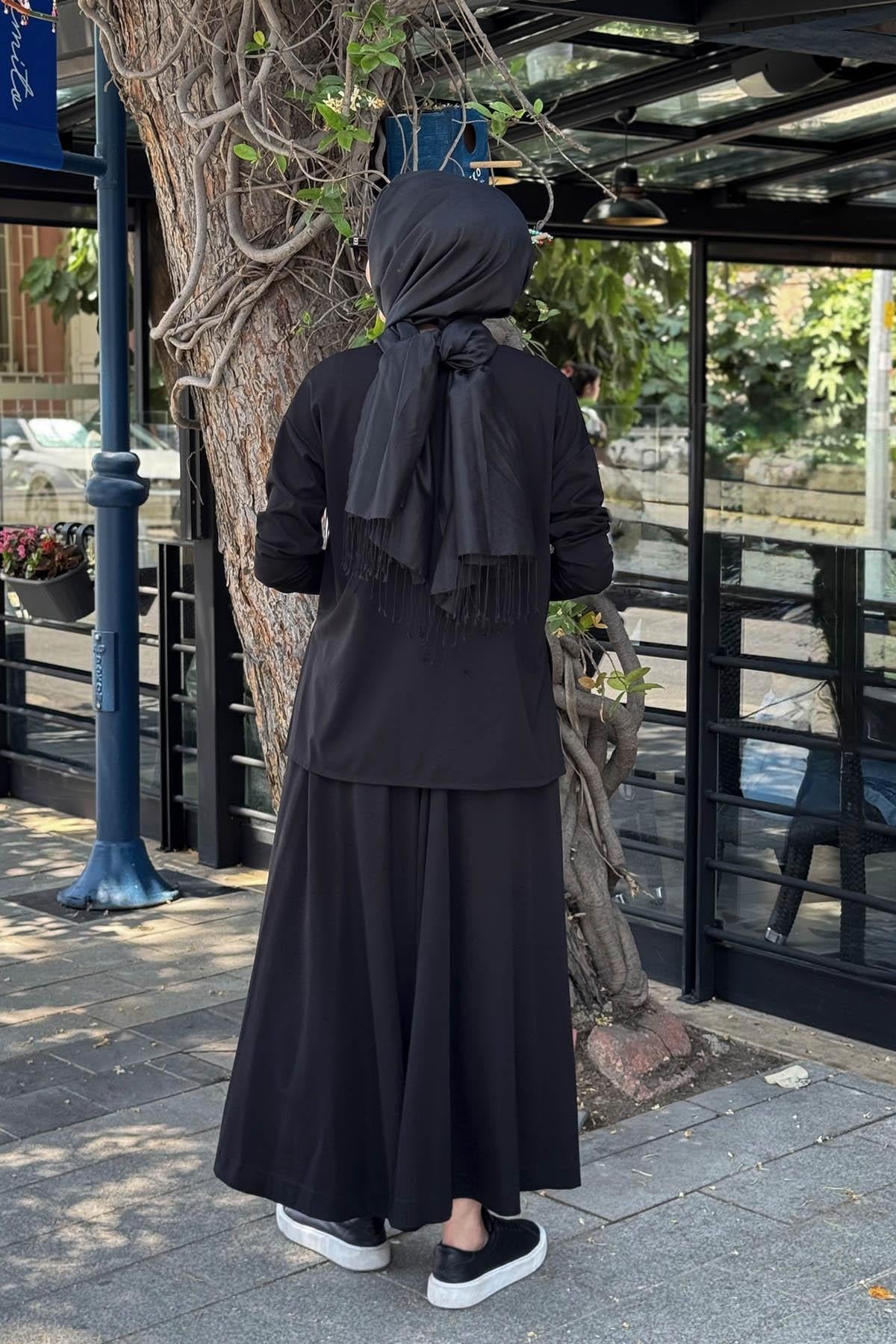 Nurcan Çetin Etekli Takım 25430 Siyah