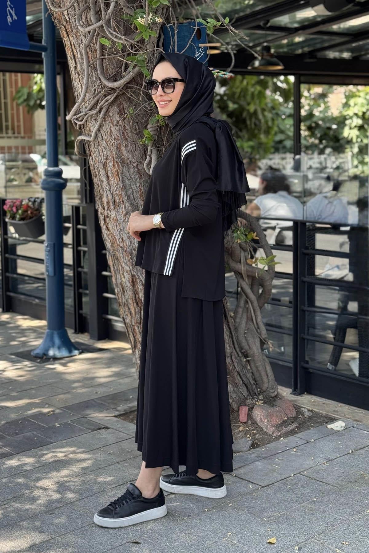 Nurcan Çetin Etekli Takım 25430 Siyah