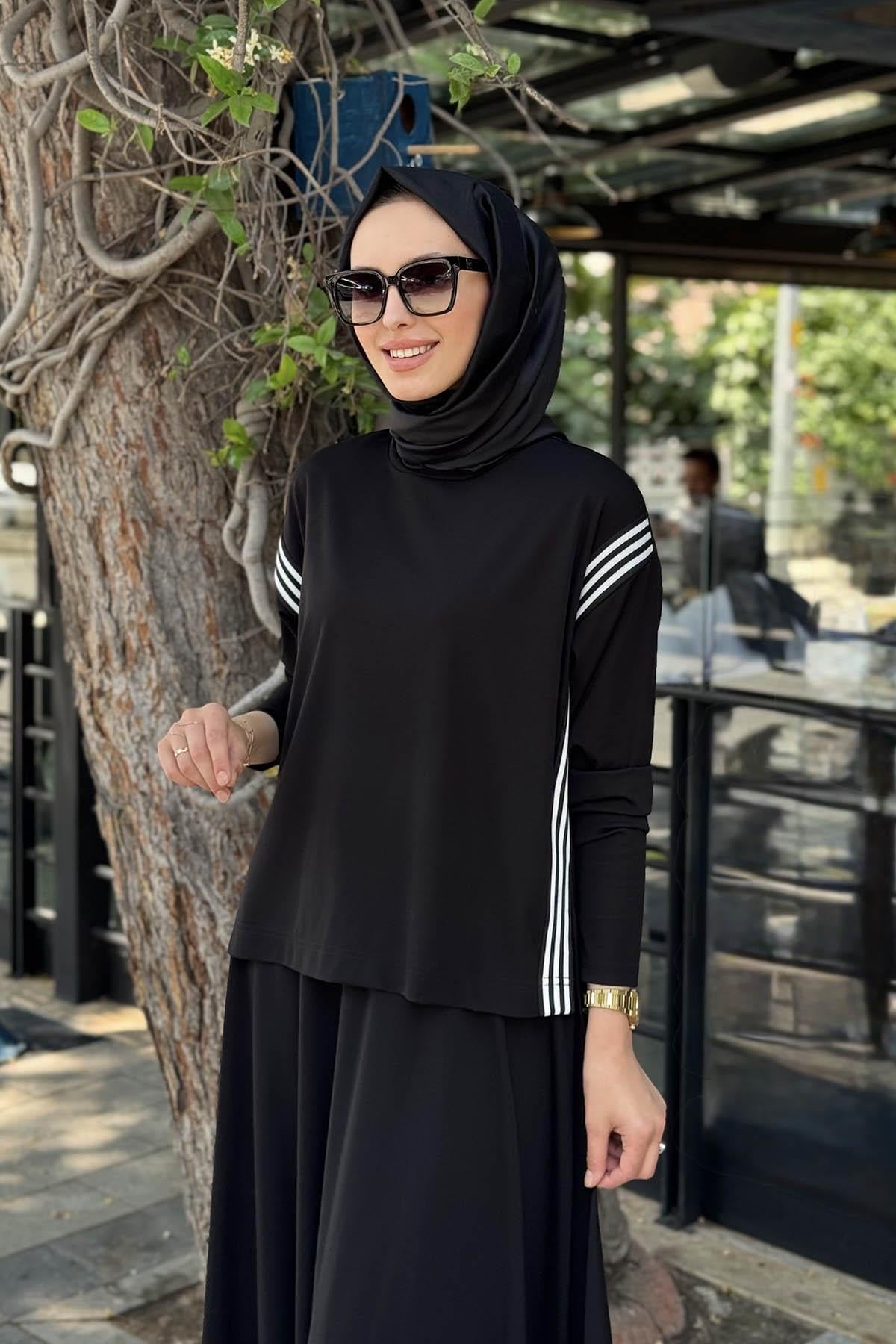 Nurcan Çetin Etekli Takım 25430 Siyah