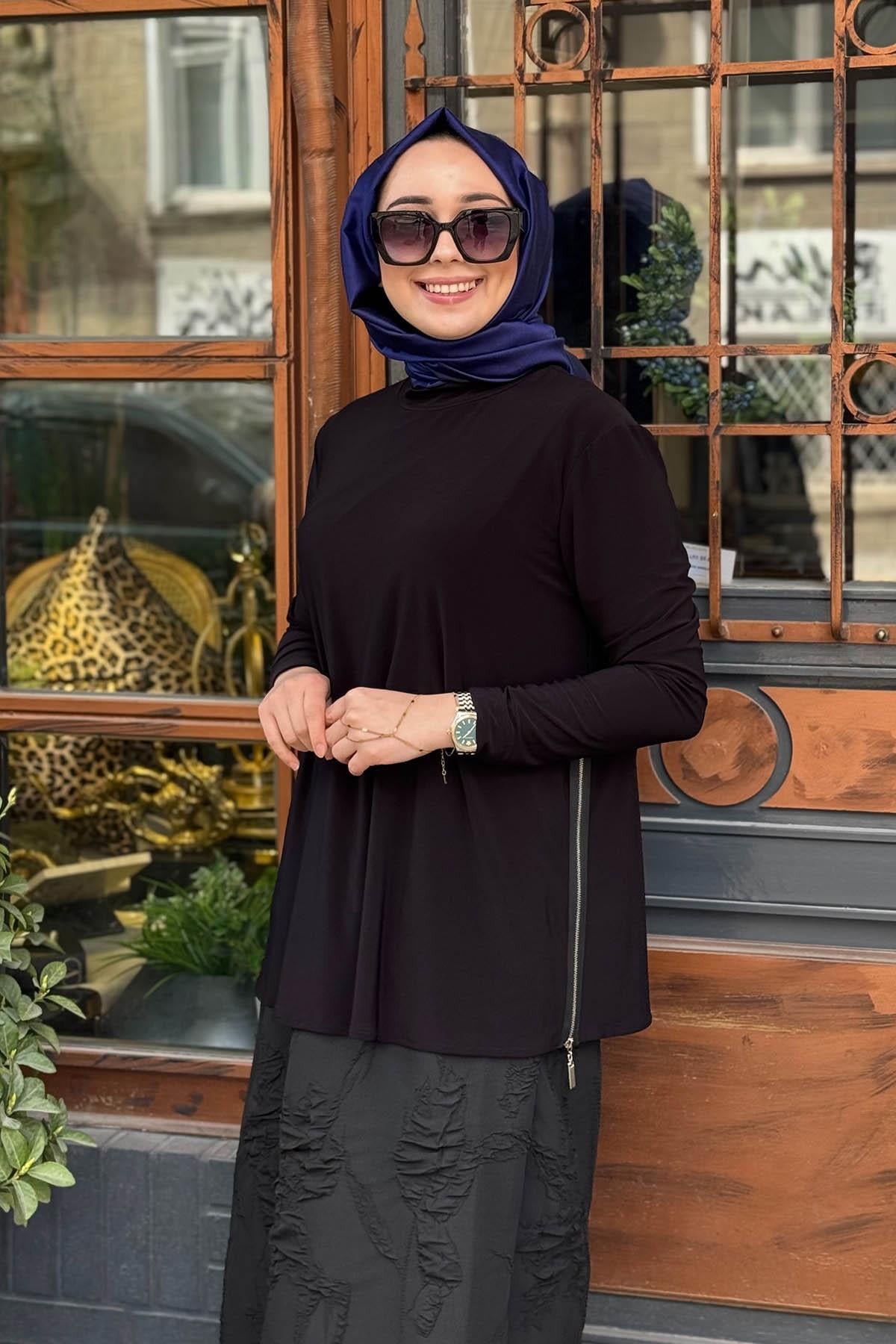 Nurcan Çetin Etekli Takım 25456 Siyah