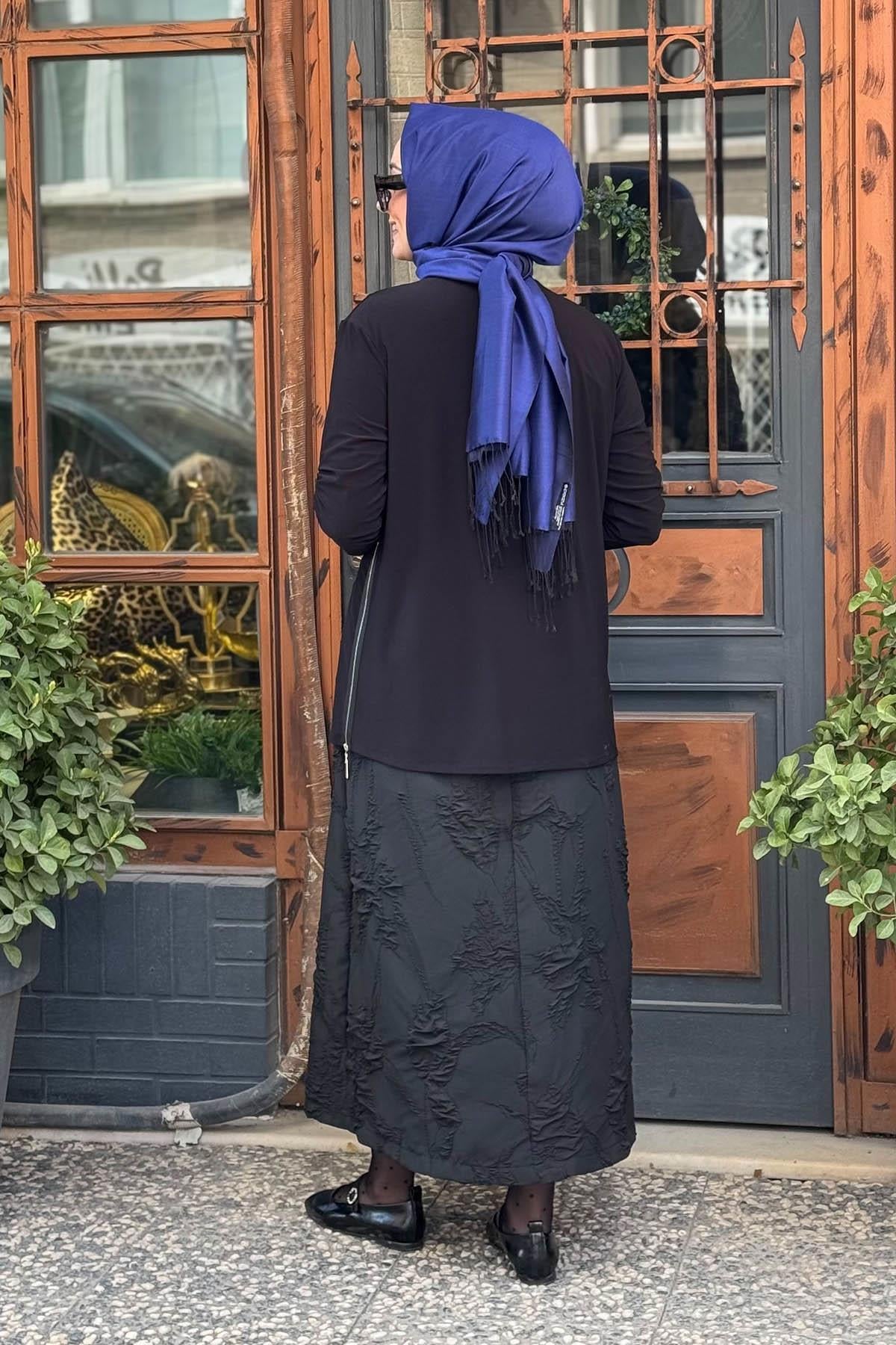 Nurcan Çetin Etekli Takım 25456 Siyah