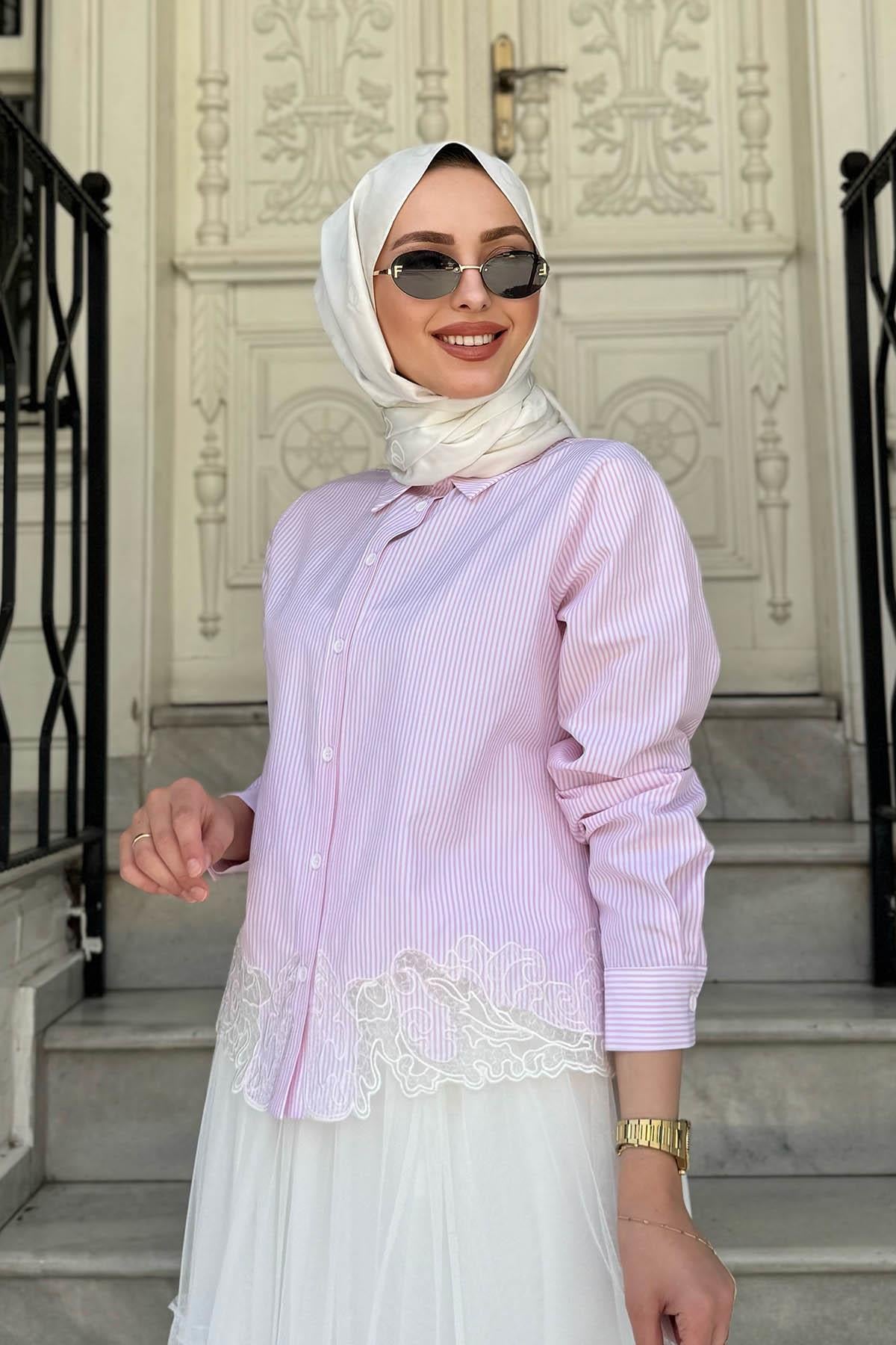 Nurcan Çetin Etekli Takım 25503 Pudra