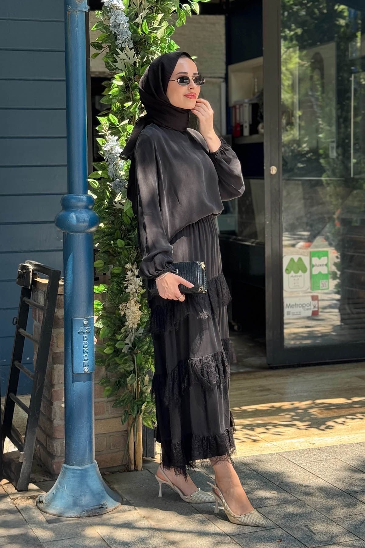 Nurcan Çetin Etekli Takım 26460 Siyah