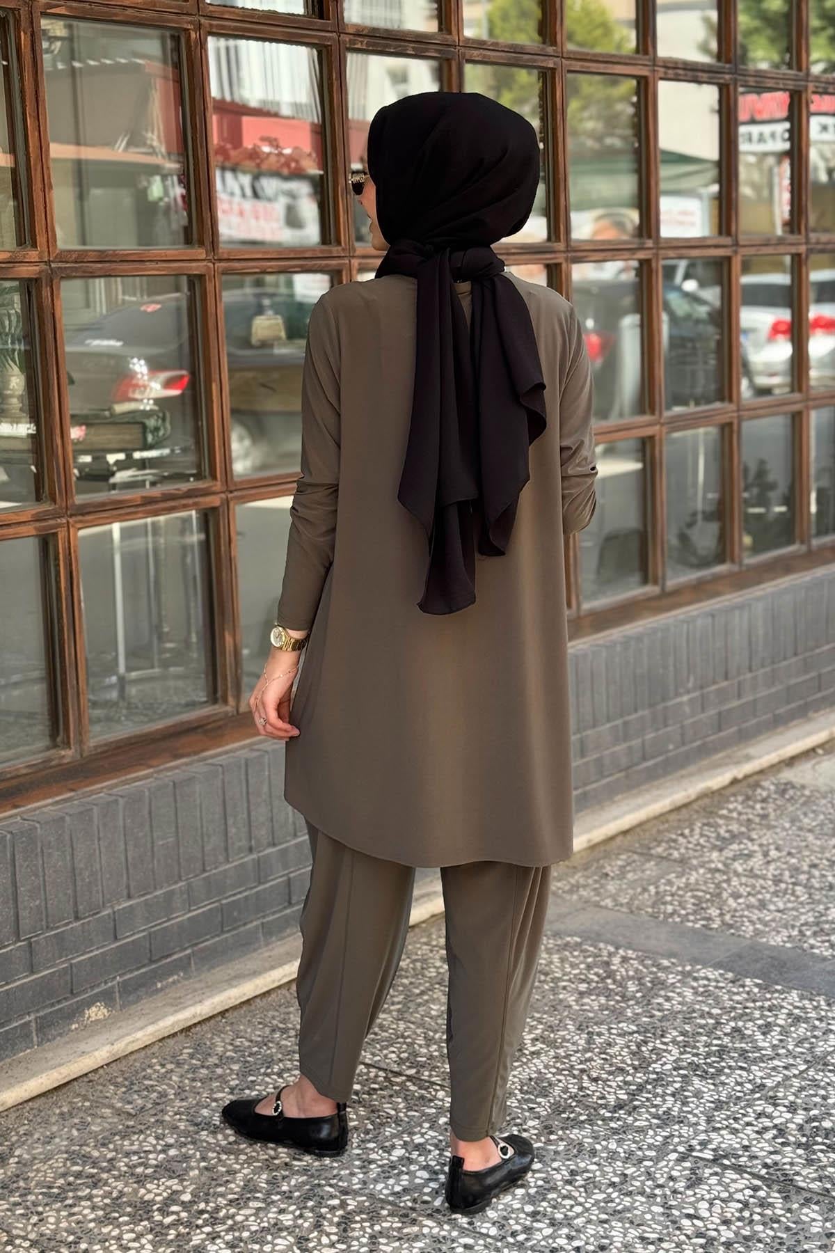 Nurcan Çetin Pantolonlu Takım 24460A Haki