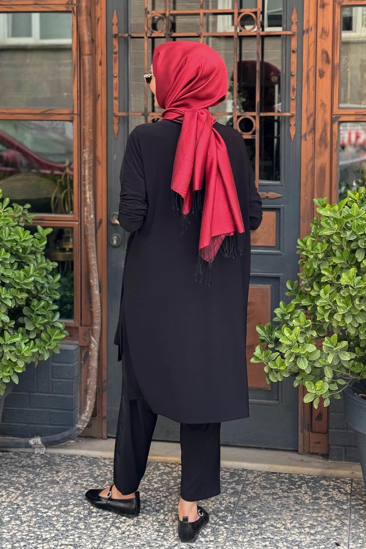 Nurcan Çetin Pantolonlu Takım 25420 Siyah