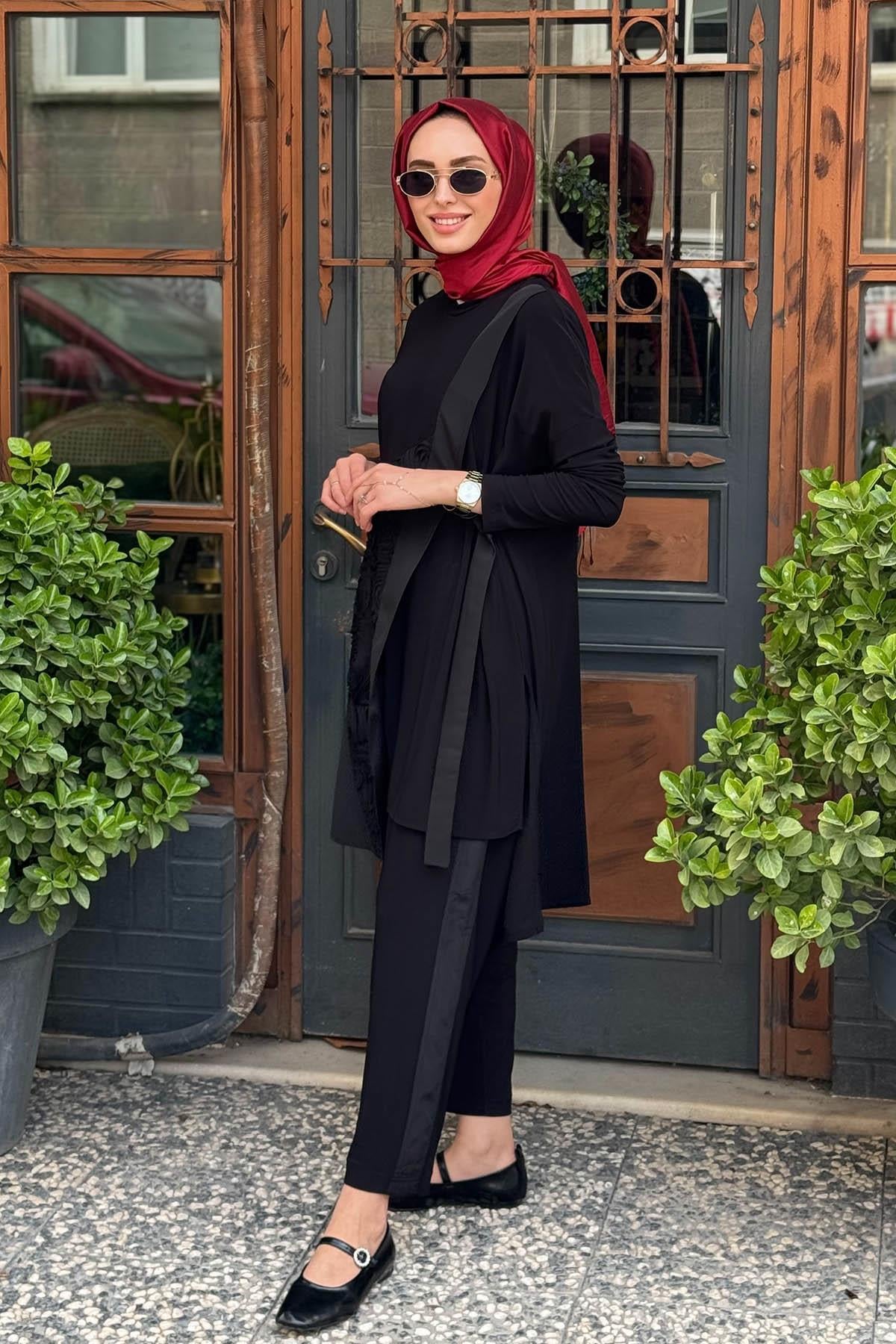 Nurcan Çetin Pantolonlu Takım 25420 Siyah