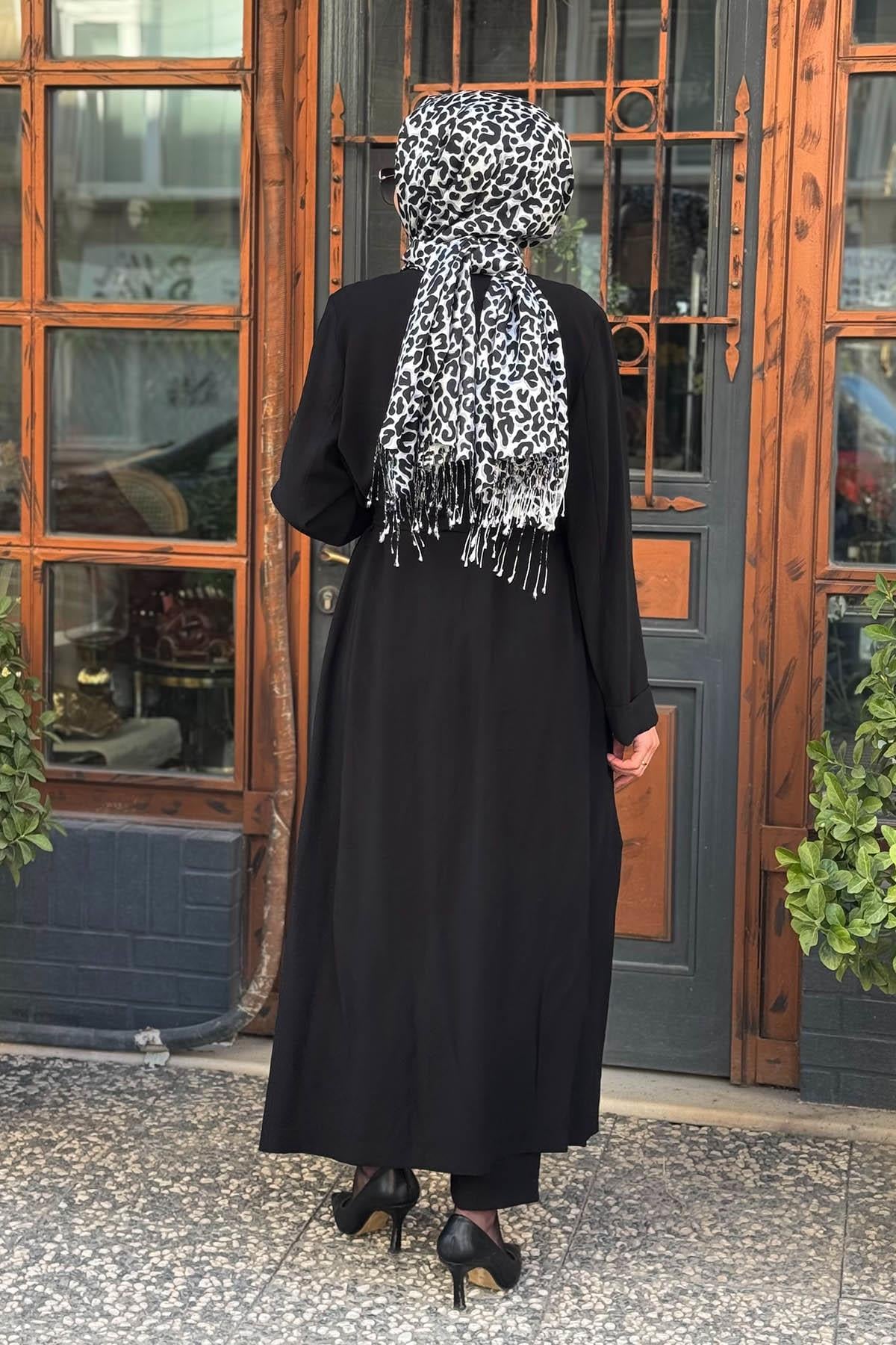 Nurcan Çetin Pantolonlu Takım 25421 Siyah