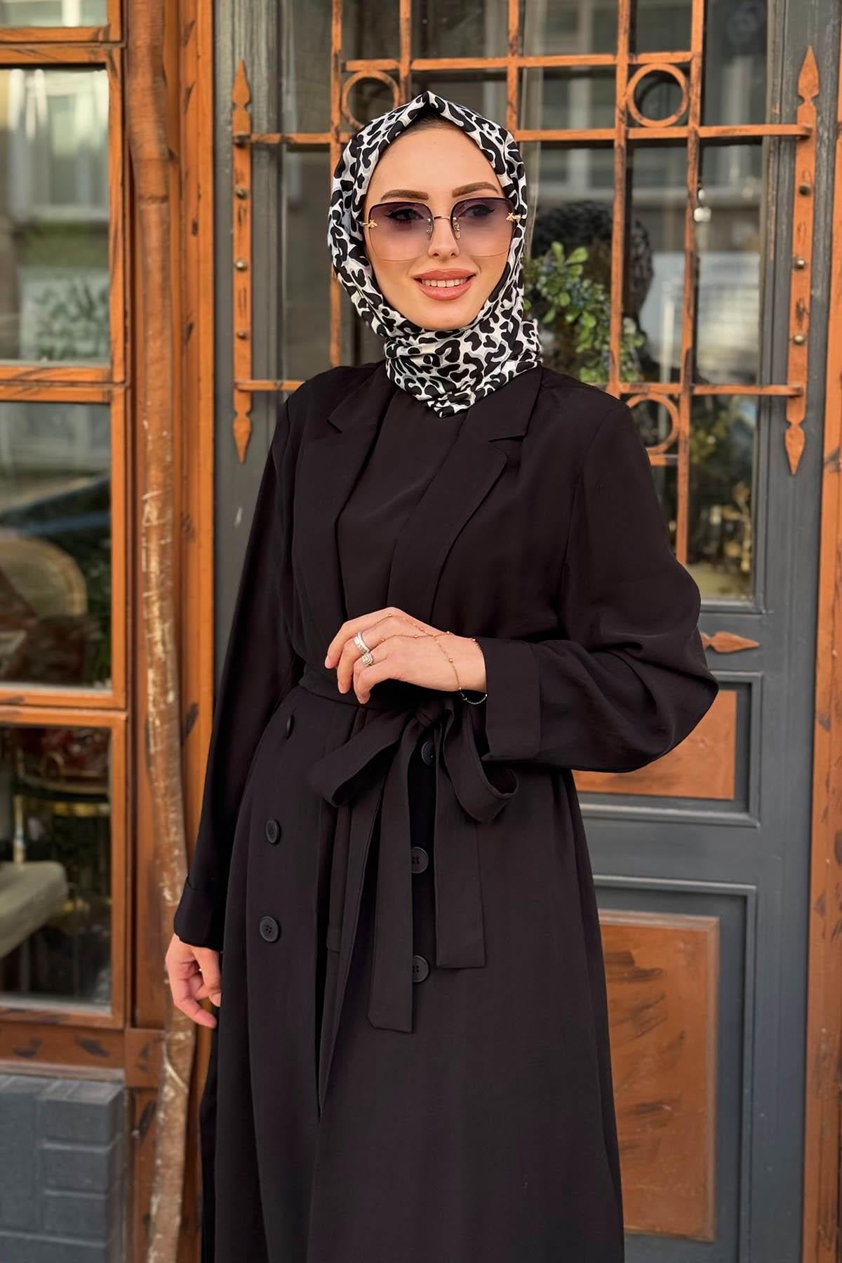 Nurcan Çetin Pantolonlu Takım 25421 Siyah