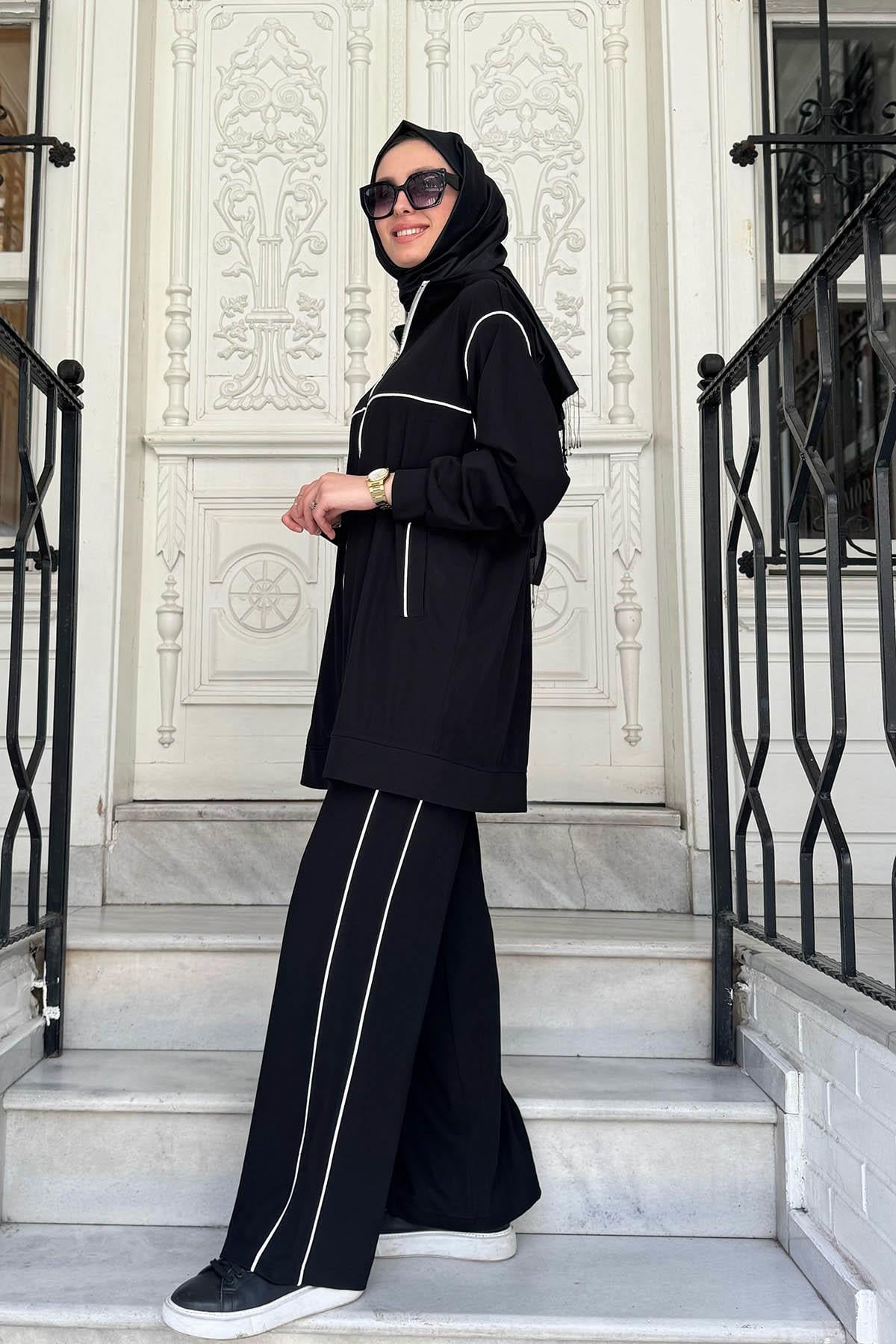 Nurcan Çetin Pantolonlu Takım 25423 Siyah