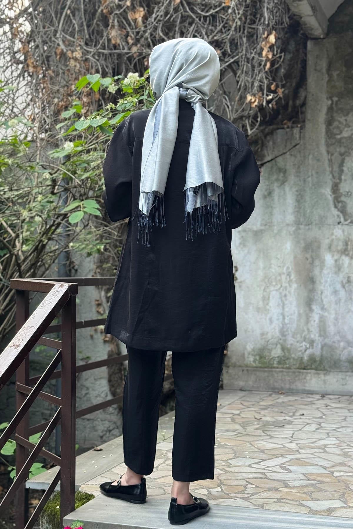 Nurcan Çetin Pantolonlu Takım 25426 Siyah