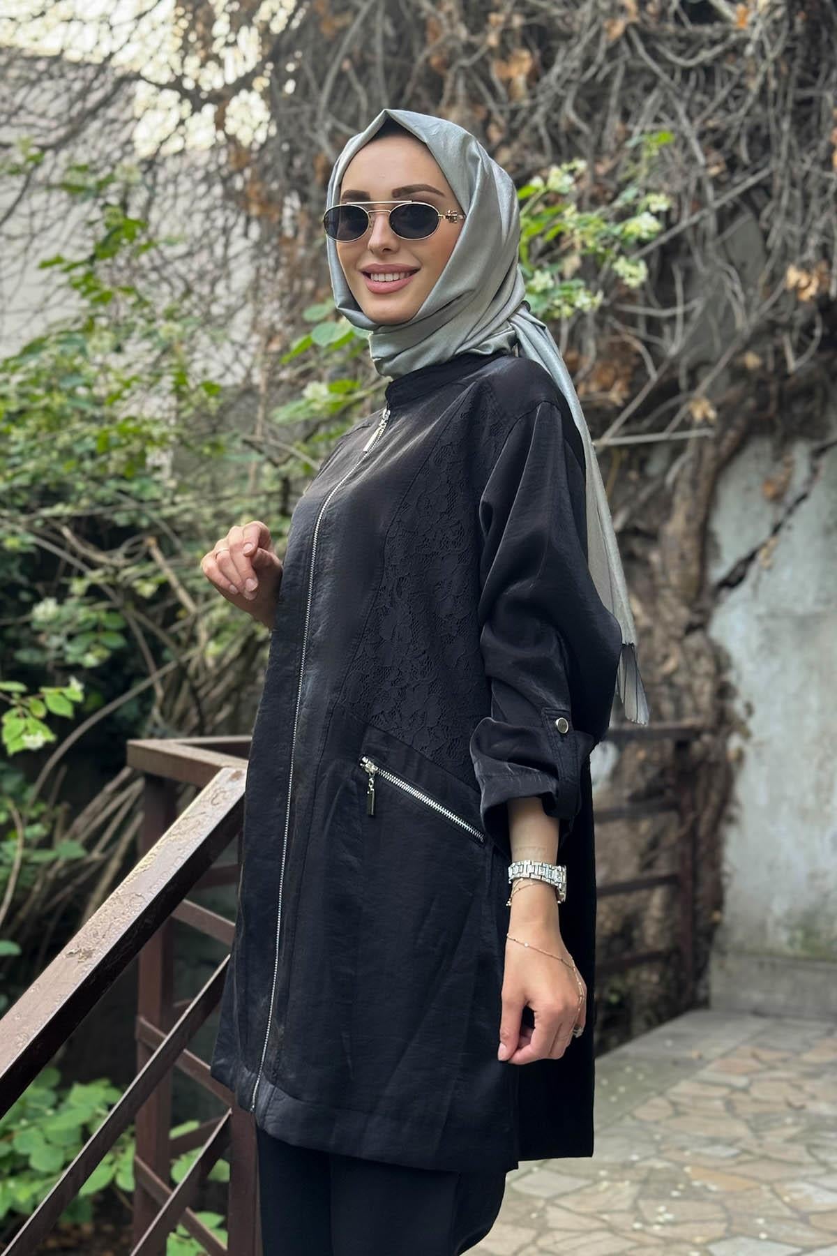 Nurcan Çetin Pantolonlu Takım 25426 Siyah