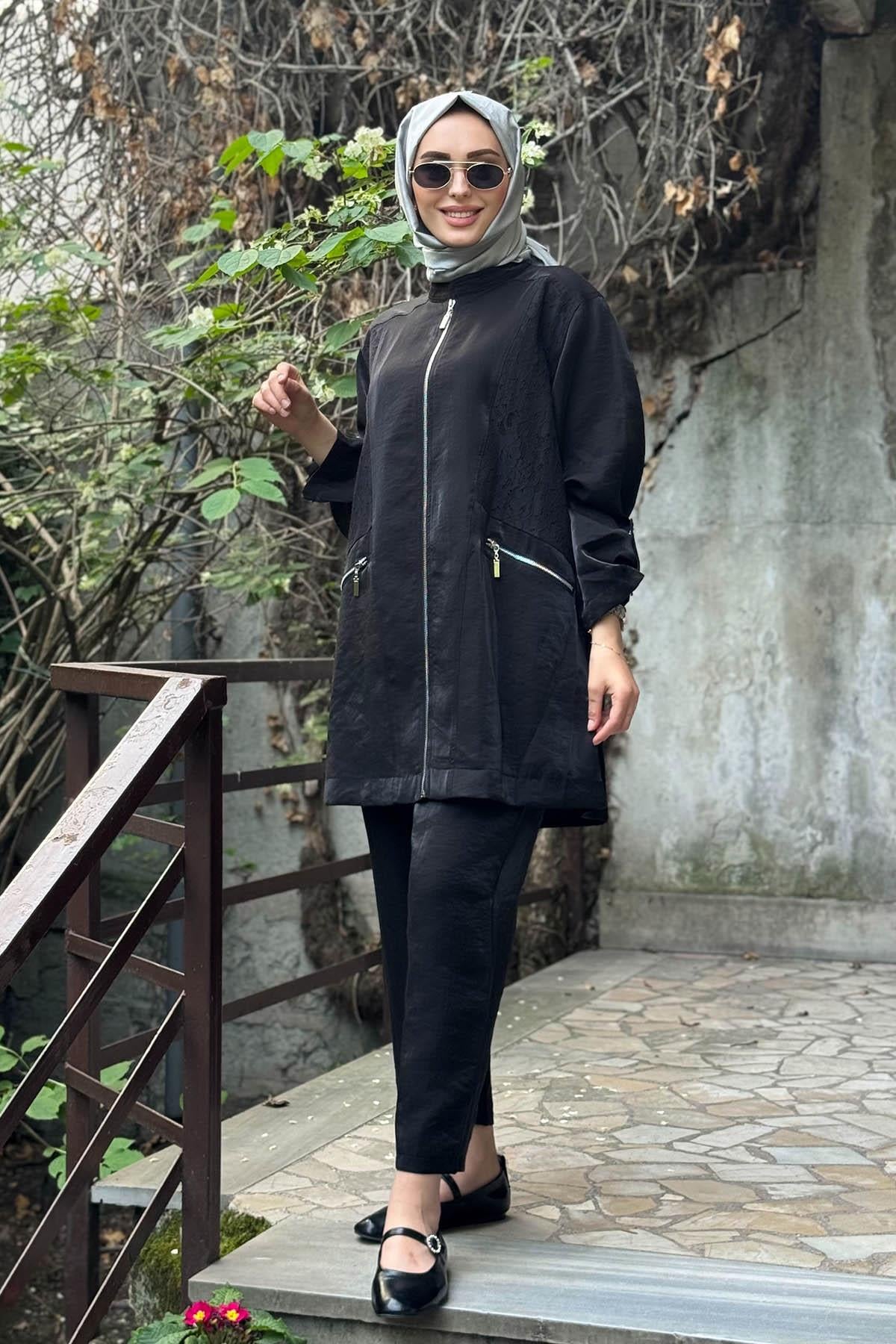 Nurcan Çetin Pantolonlu Takım 25426 Siyah