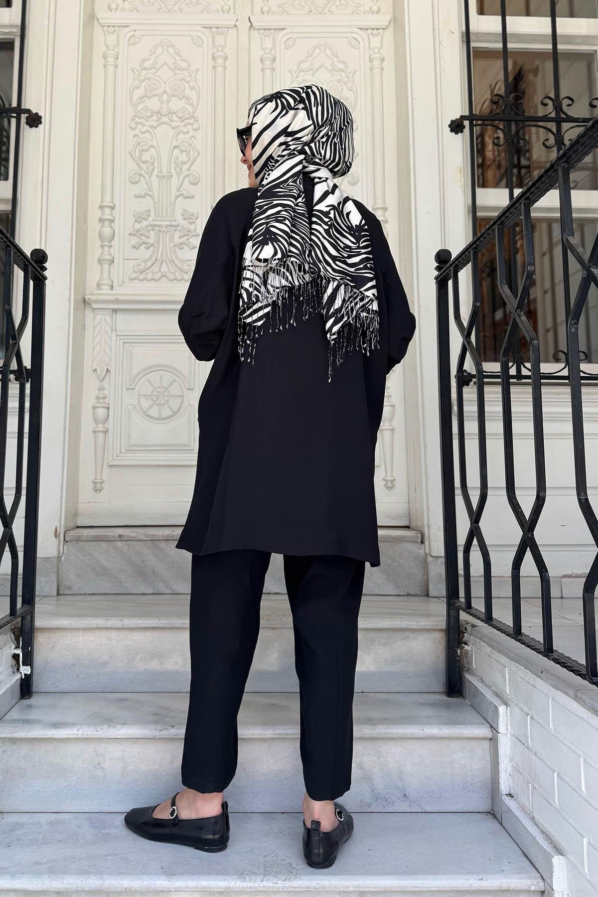 Nurcan Çetin Pantolonlu Takım 25441 Siyah