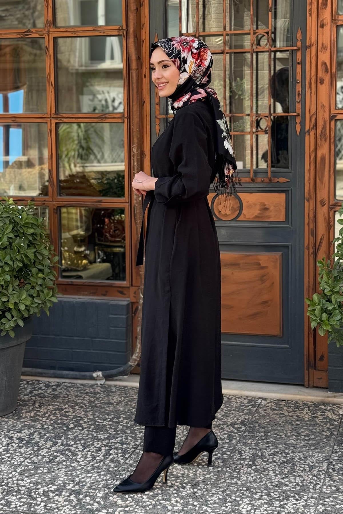 Nurcan Çetin Pantolonlu Takım 25442 Siyah