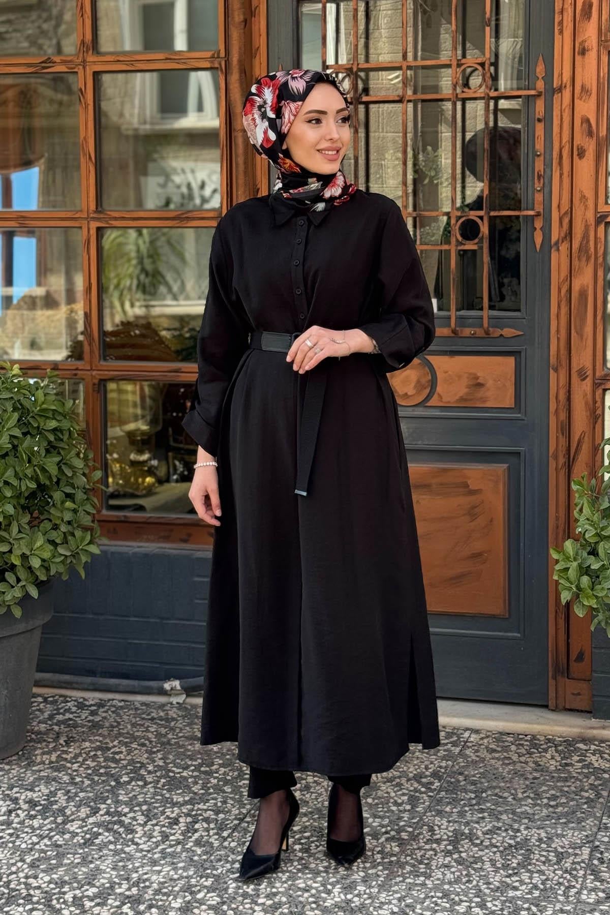 Nurcan Çetin Pantolonlu Takım 25442 Siyah