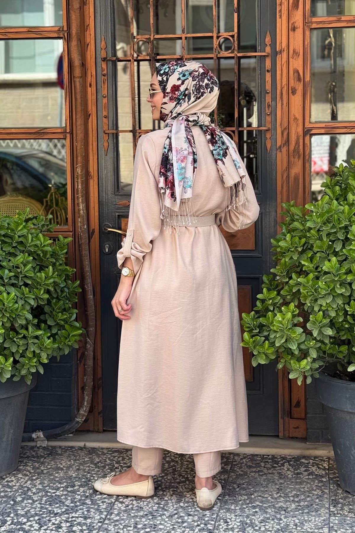 Nurcan Çetin Pantolonlu Takım 25442 Taş