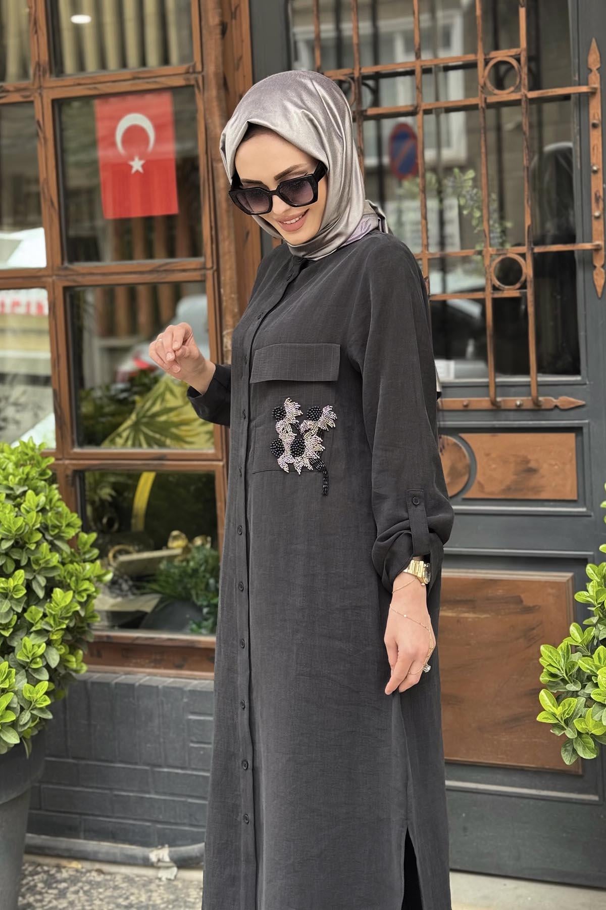 Nurcan Çetin Pantolonlu Takım 25447 Siyah