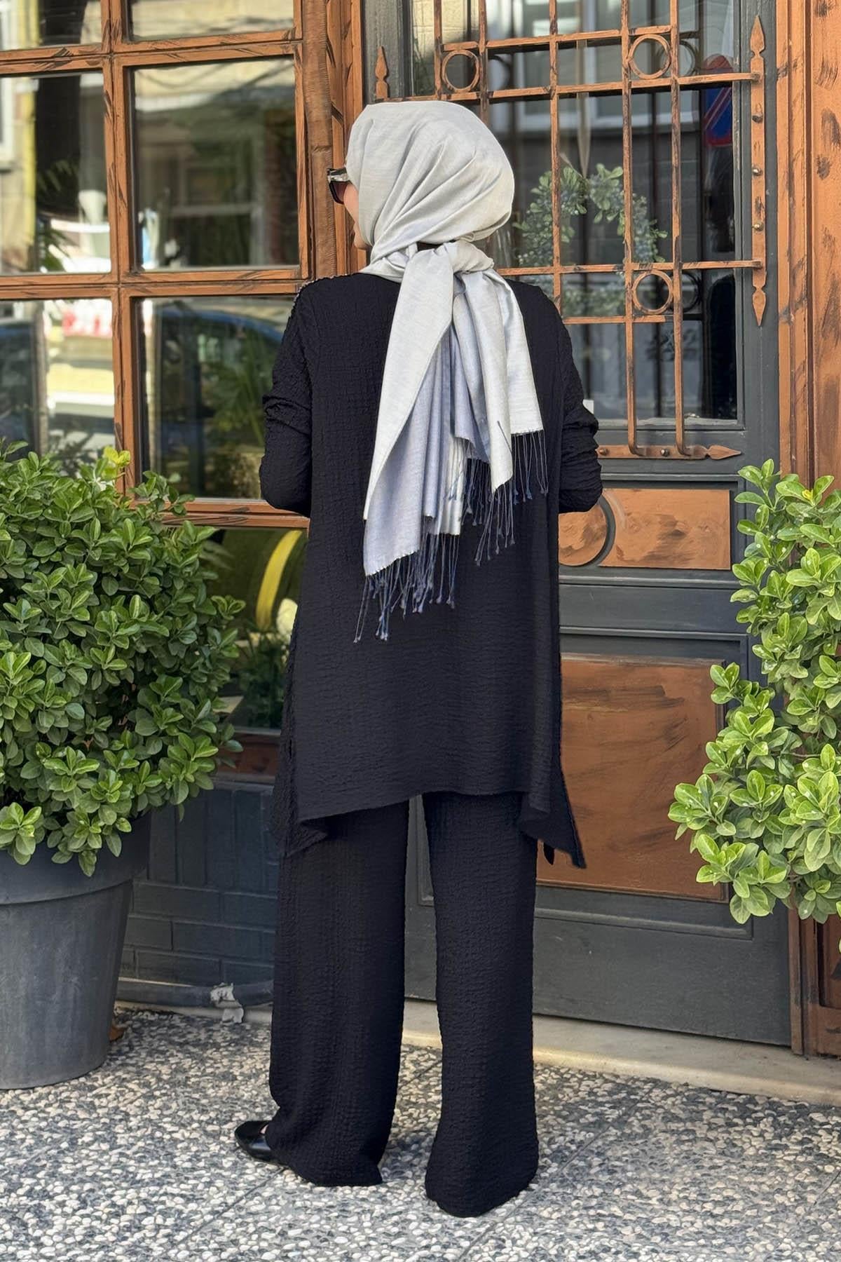 Nurcan Çetin Pantolonlu Takım 25469 Siyah