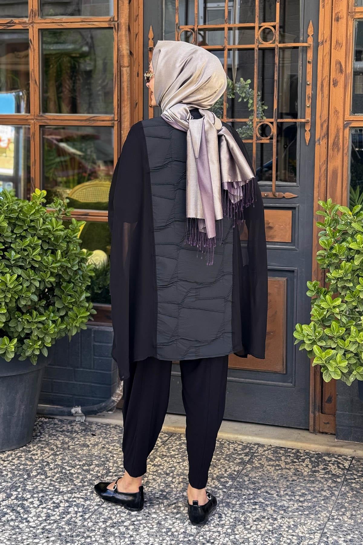 Nurcan Çetin Pantolonlu Takım 25484 Siyah