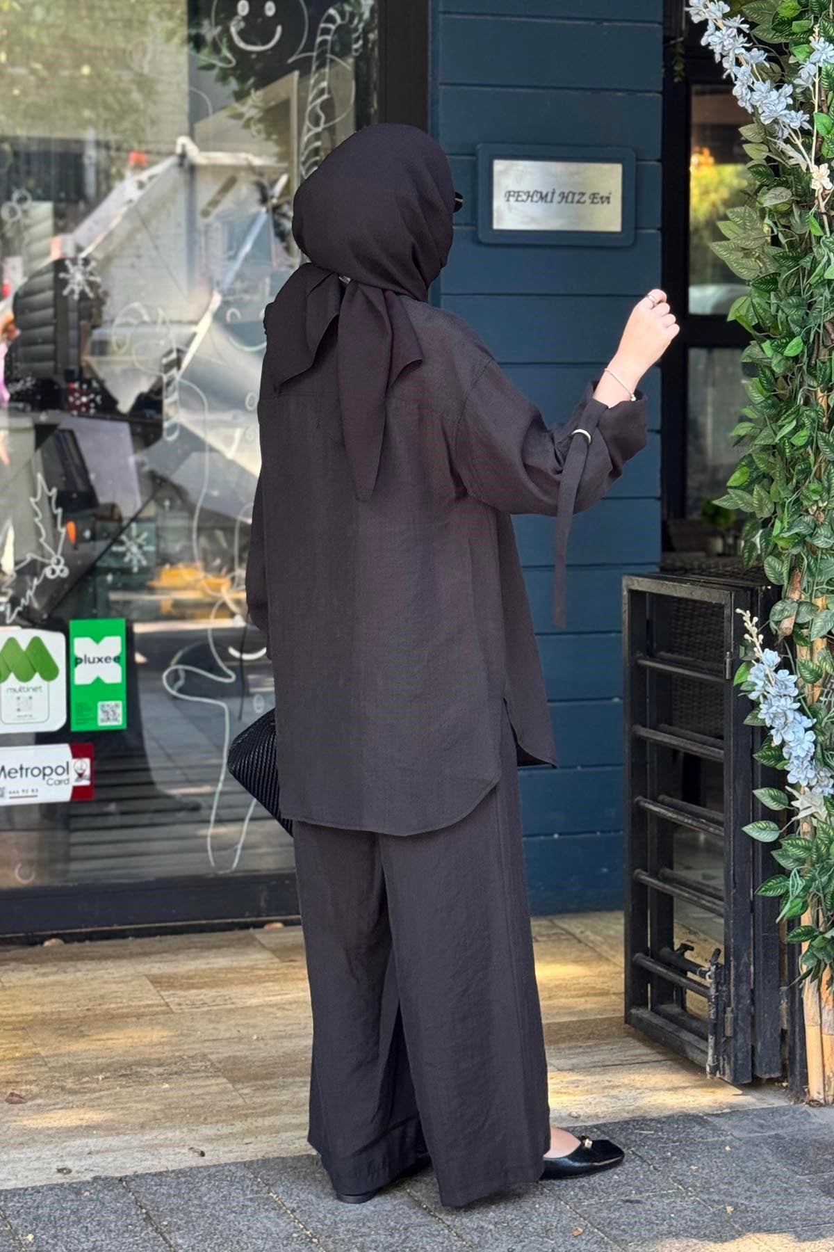 Nurcan Çetin Pantolonlu Takım 26407 Siyah