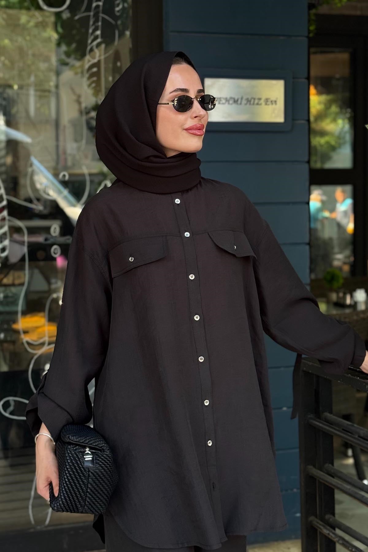 Nurcan Çetin Pantolonlu Takım 26407 Siyah