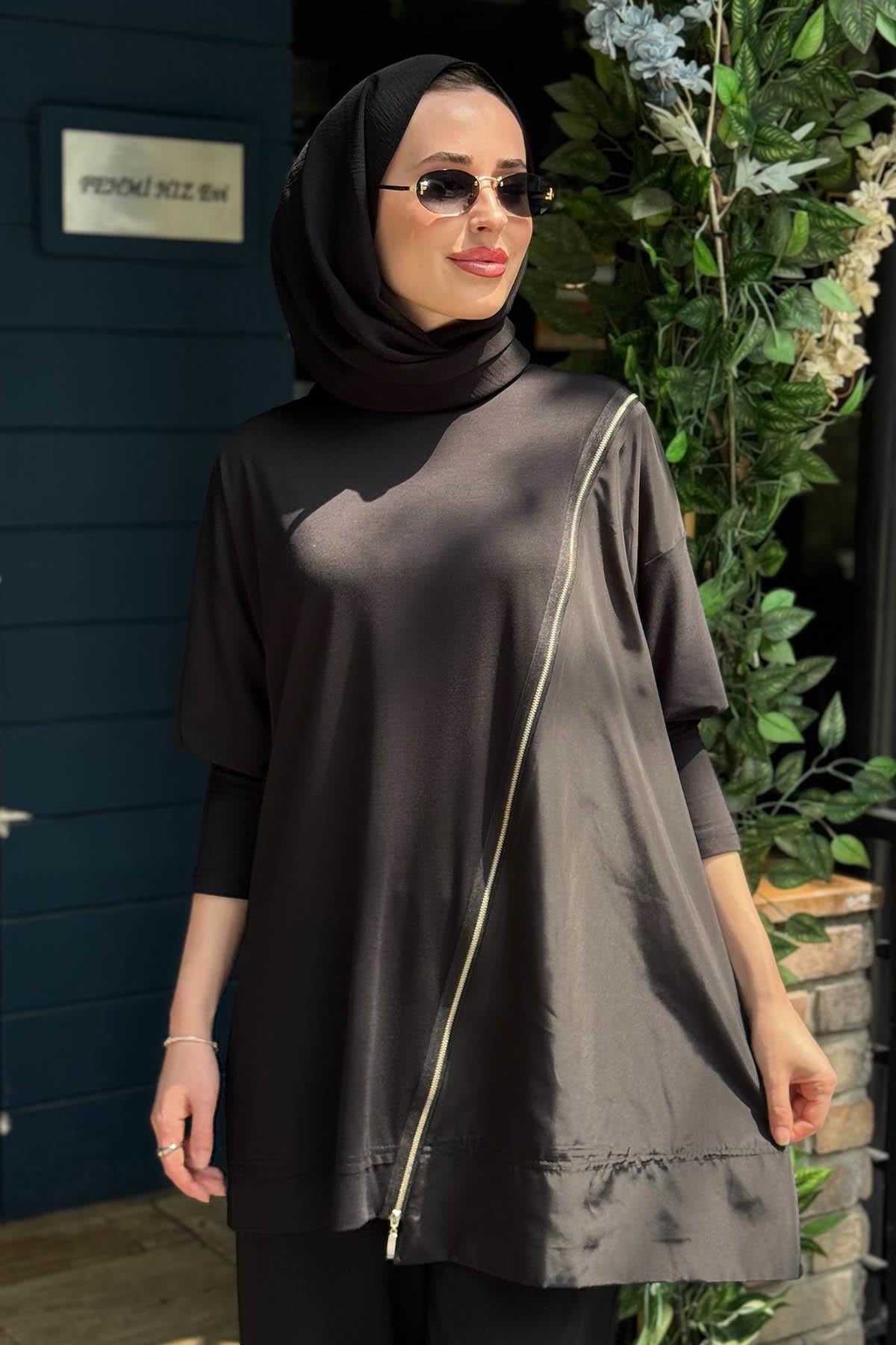 Nurcan Çetin Pantolonlu Takım 26413 Siyah