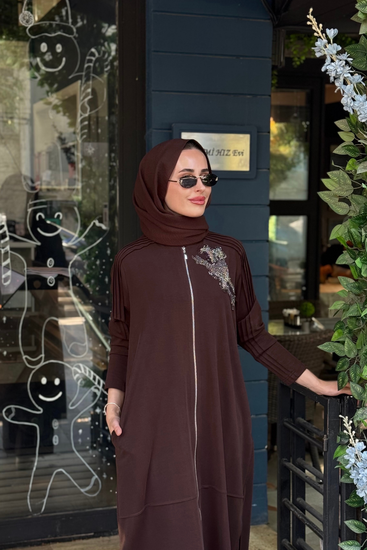 Nurcan Çetin Pantolonlu Takım 26448 Kahve