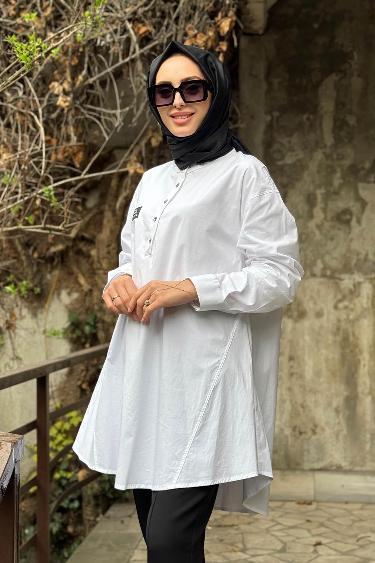 Nurcan Çetin Tunik 25218 Ekru