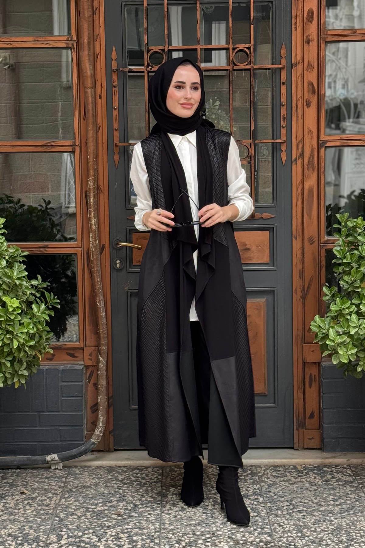 Nurcan Çetin Yelek 25260 Siyah