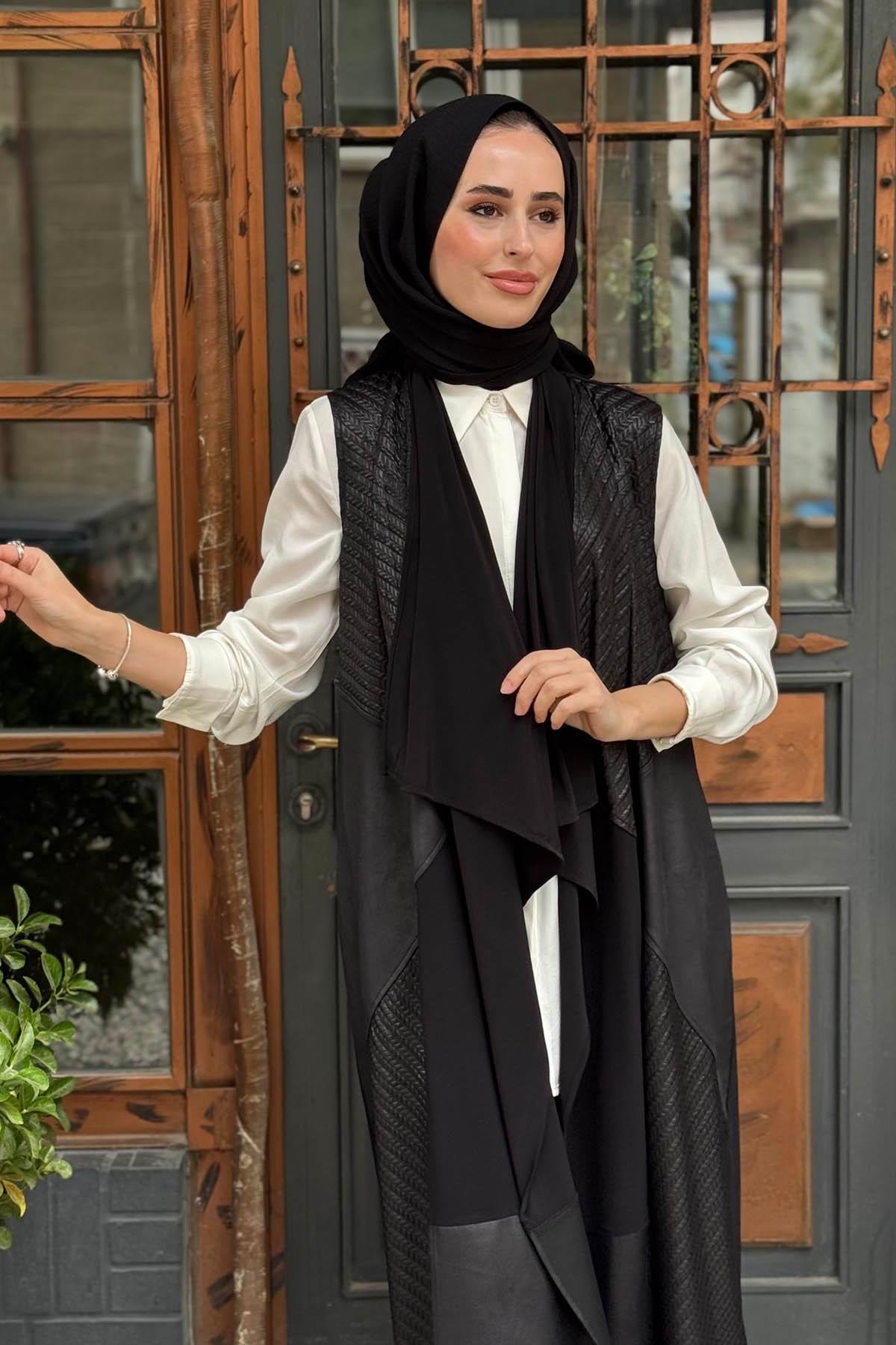 Nurcan Çetin Yelek 25260 Siyah