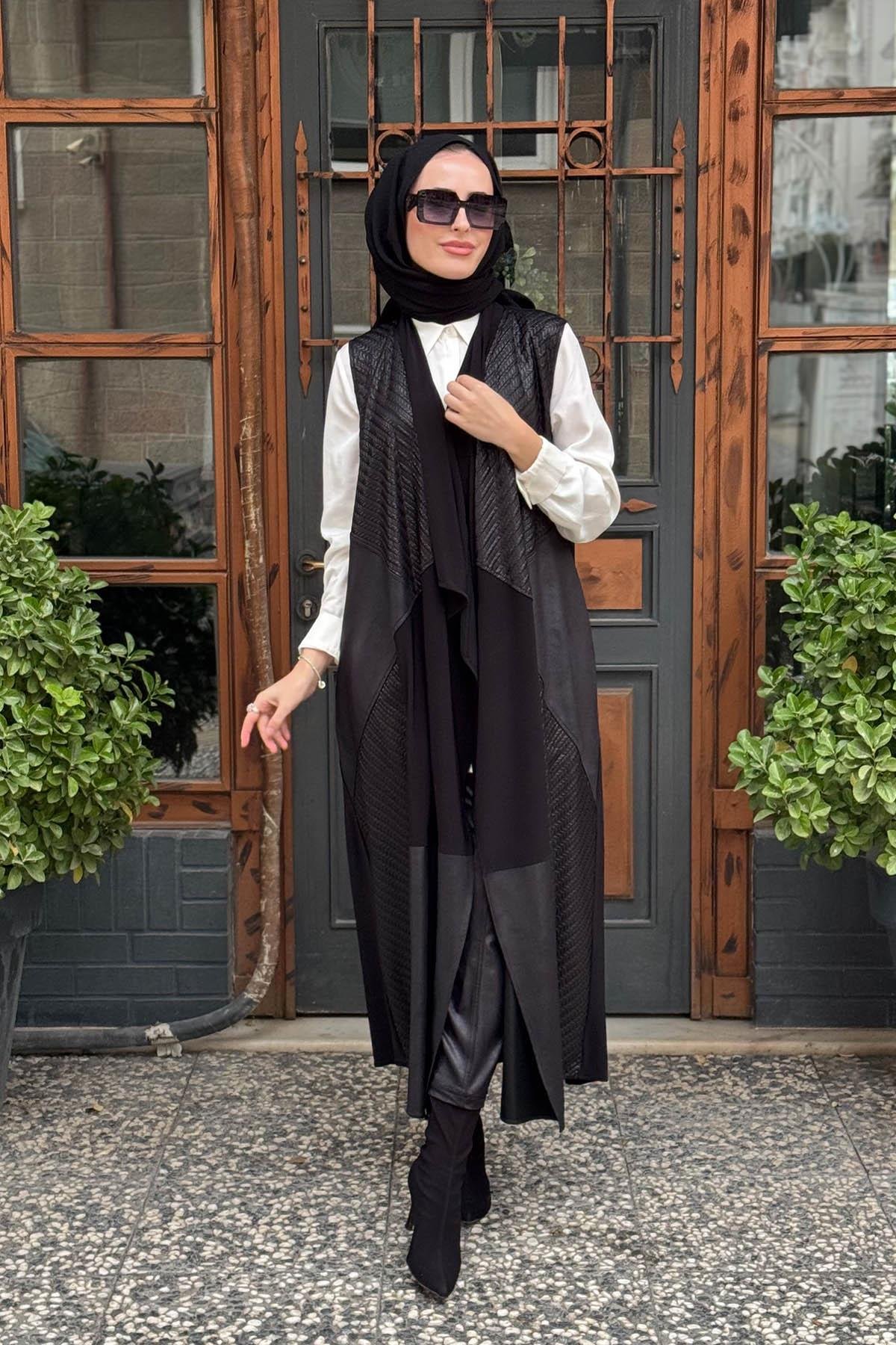 Nurcan Çetin Yelek 25260 Siyah