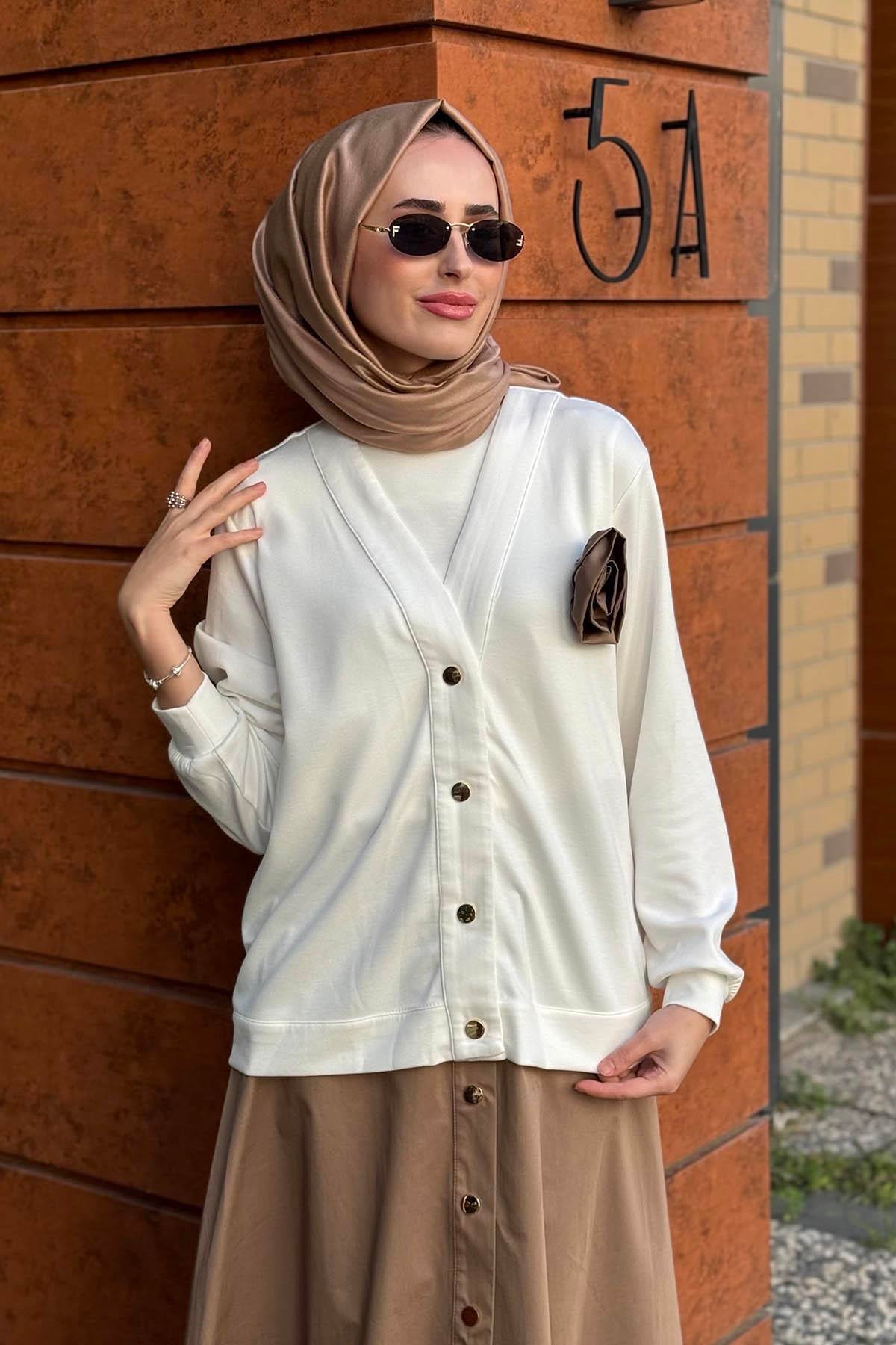 OMELYA Ceket 26KZ1040 Ekru