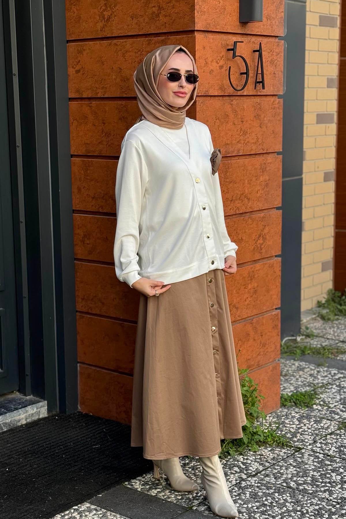 OMELYA Ceket 26KZ1040 Ekru