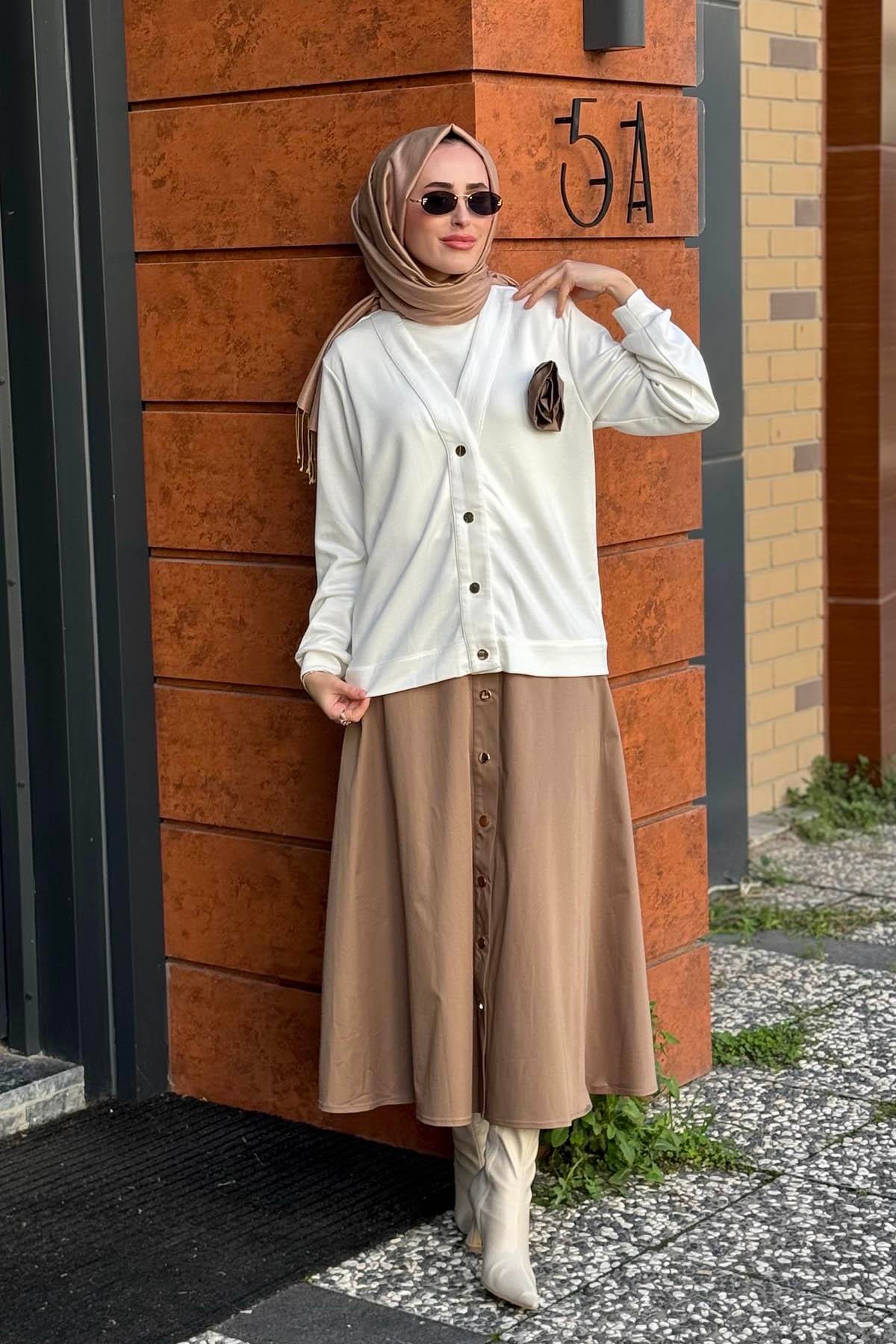 OMELYA Ceket 26KZ1040 Ekru