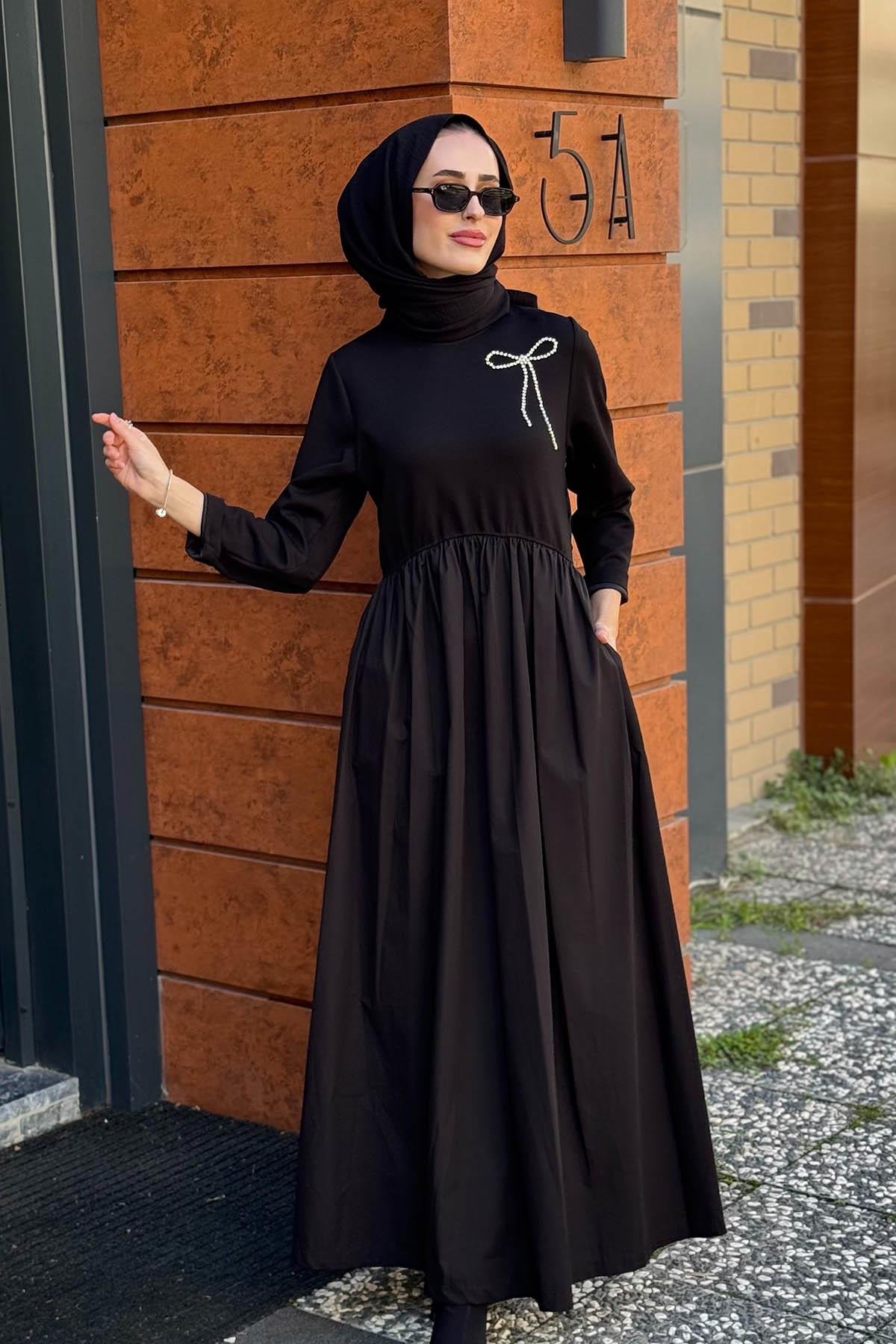 OMELYA Elbise 26KZ1068 Siyah