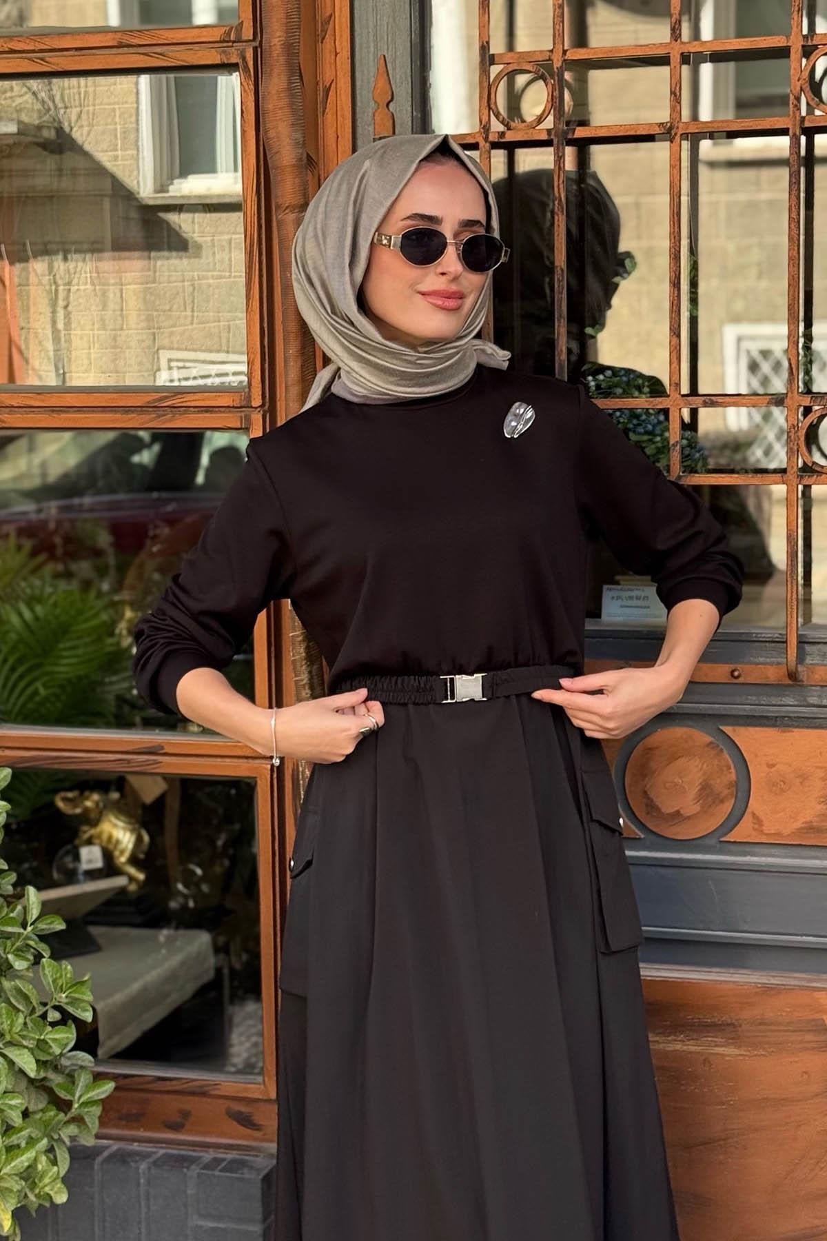 OMELYA Elbise 26KZ1075 Siyah