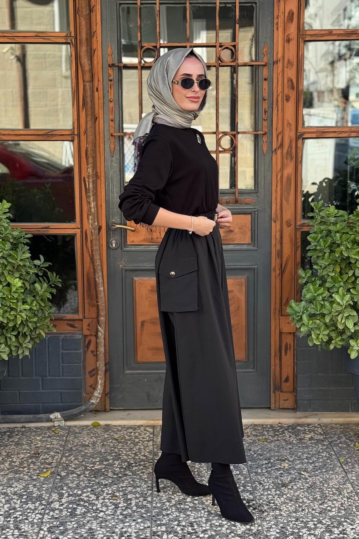 OMELYA Elbise 26KZ1075 Siyah