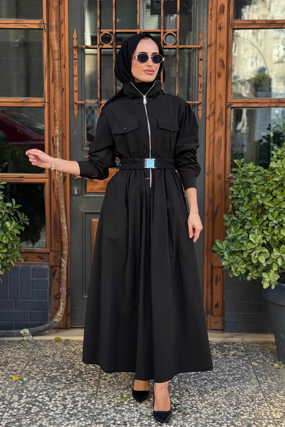 OMELYA Elbise 26KZ1084 Siyah