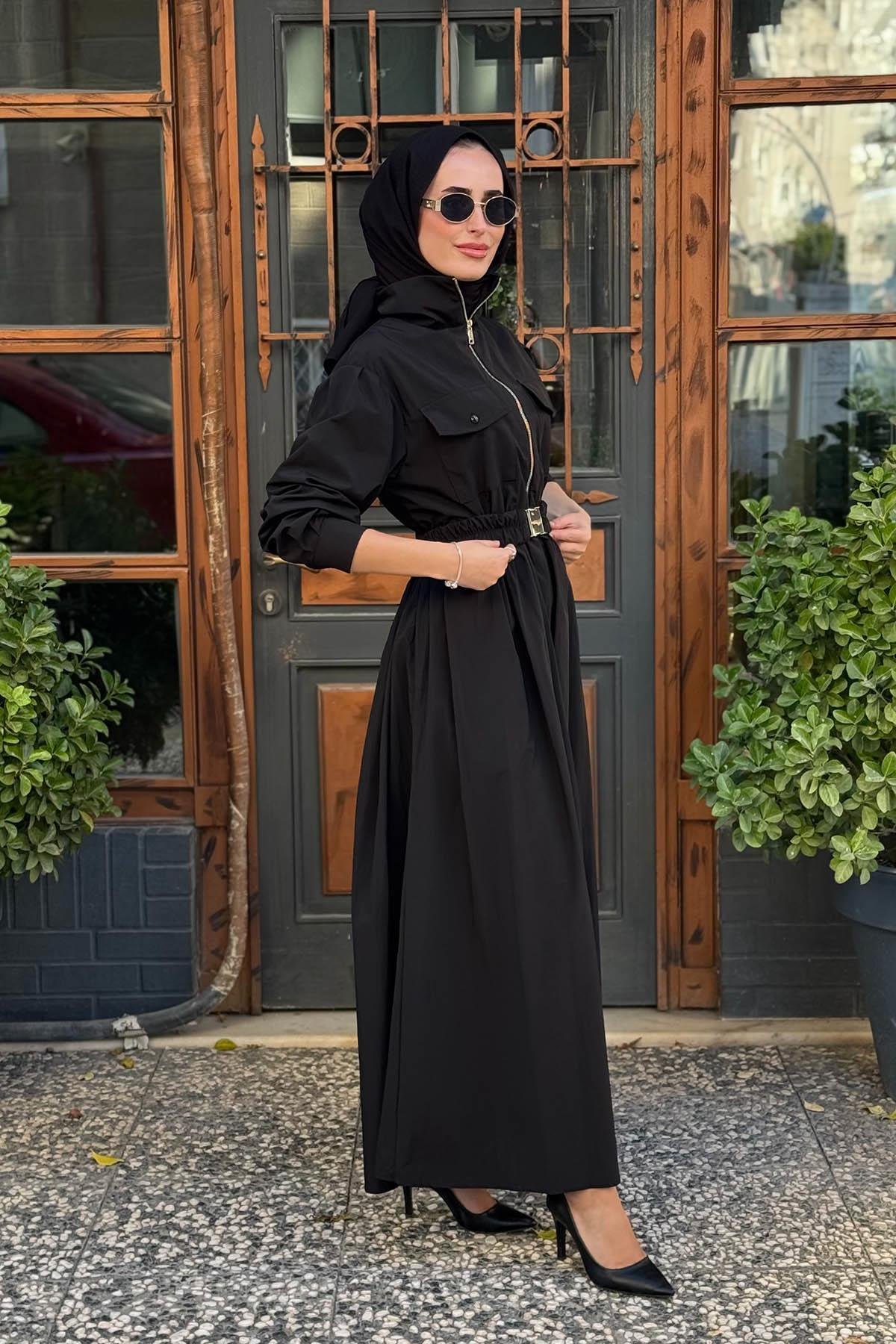 OMELYA Elbise 26KZ1084 Siyah