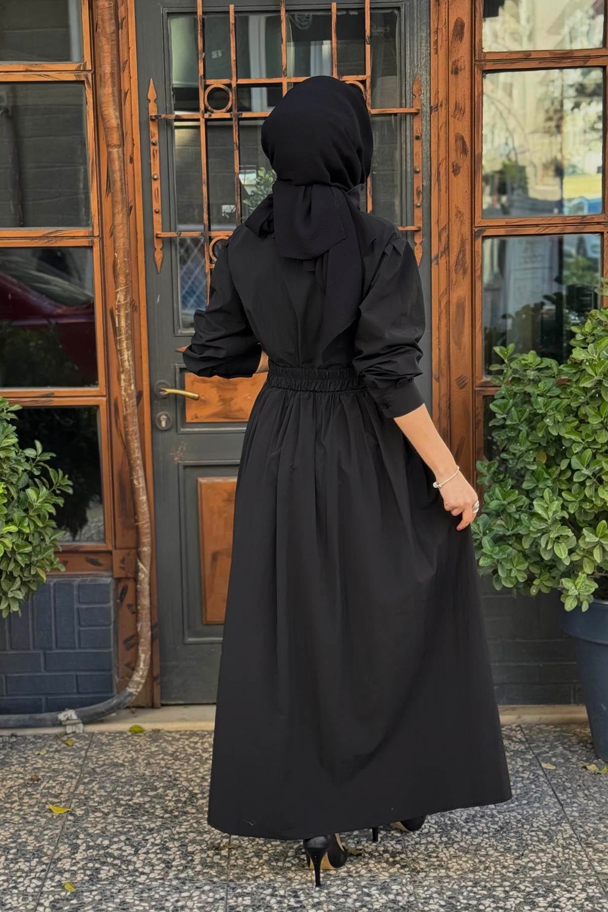 OMELYA Elbise 26KZ1084 Siyah