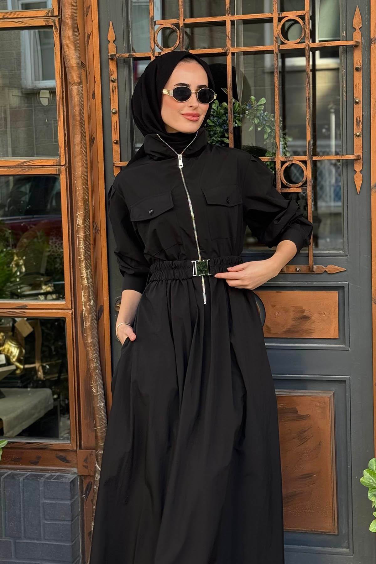 OMELYA Elbise 26KZ1084 Siyah