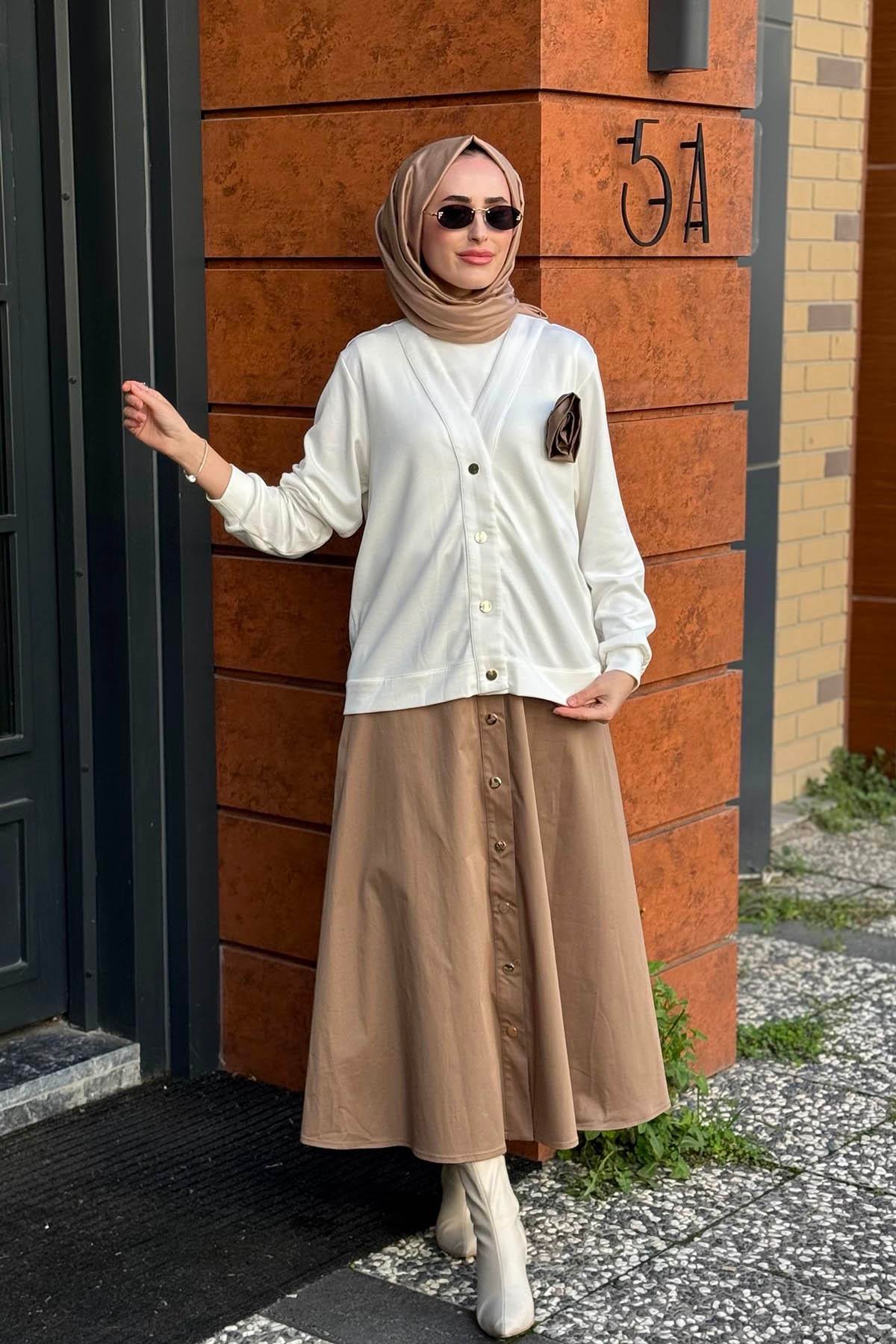 OMELYA Etek 26KZ1041 Camel