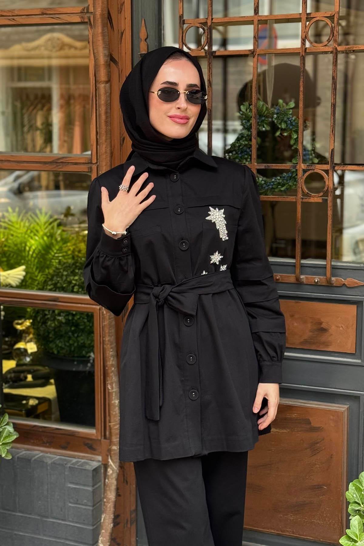 OMELYA Pantolonlu Takım 26KZ1001 Siyah