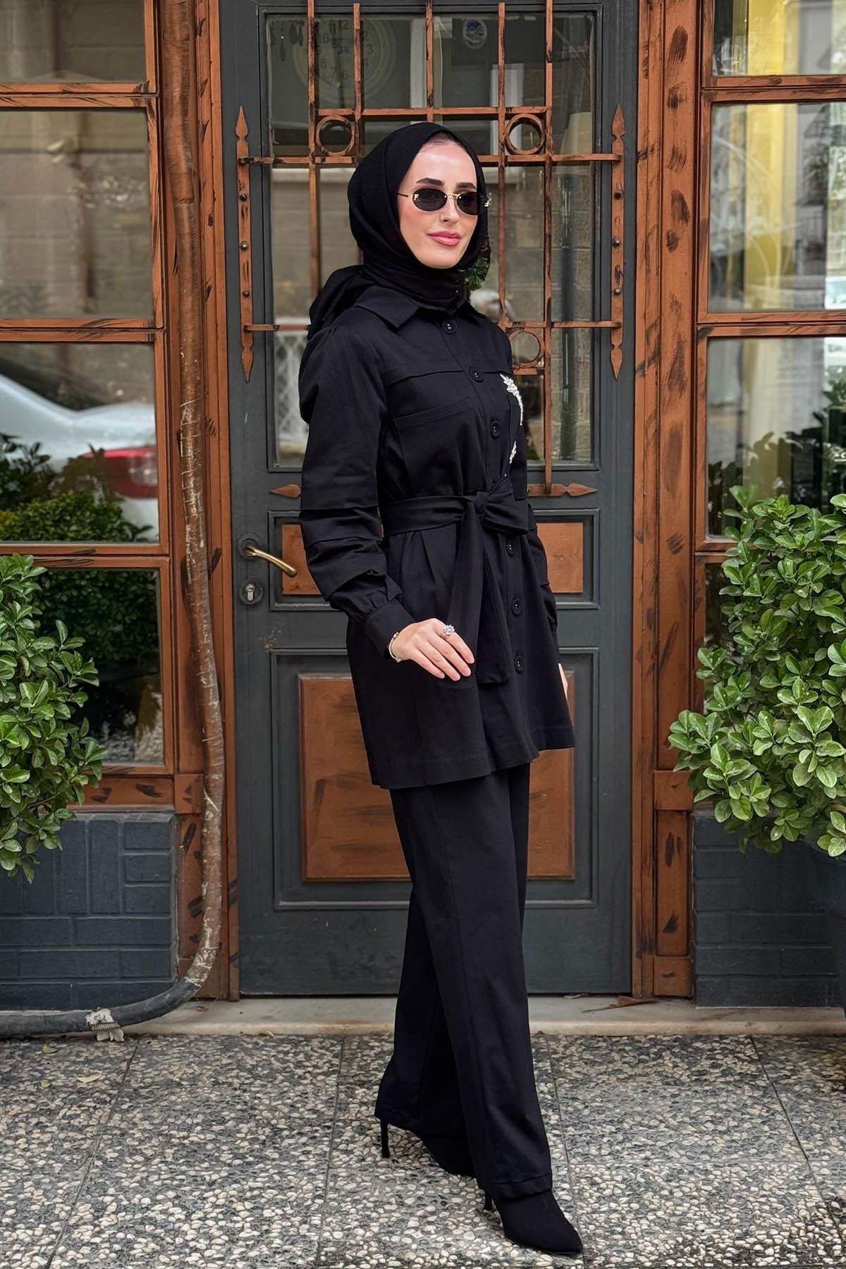 OMELYA Pantolonlu Takım 26KZ1001 Siyah