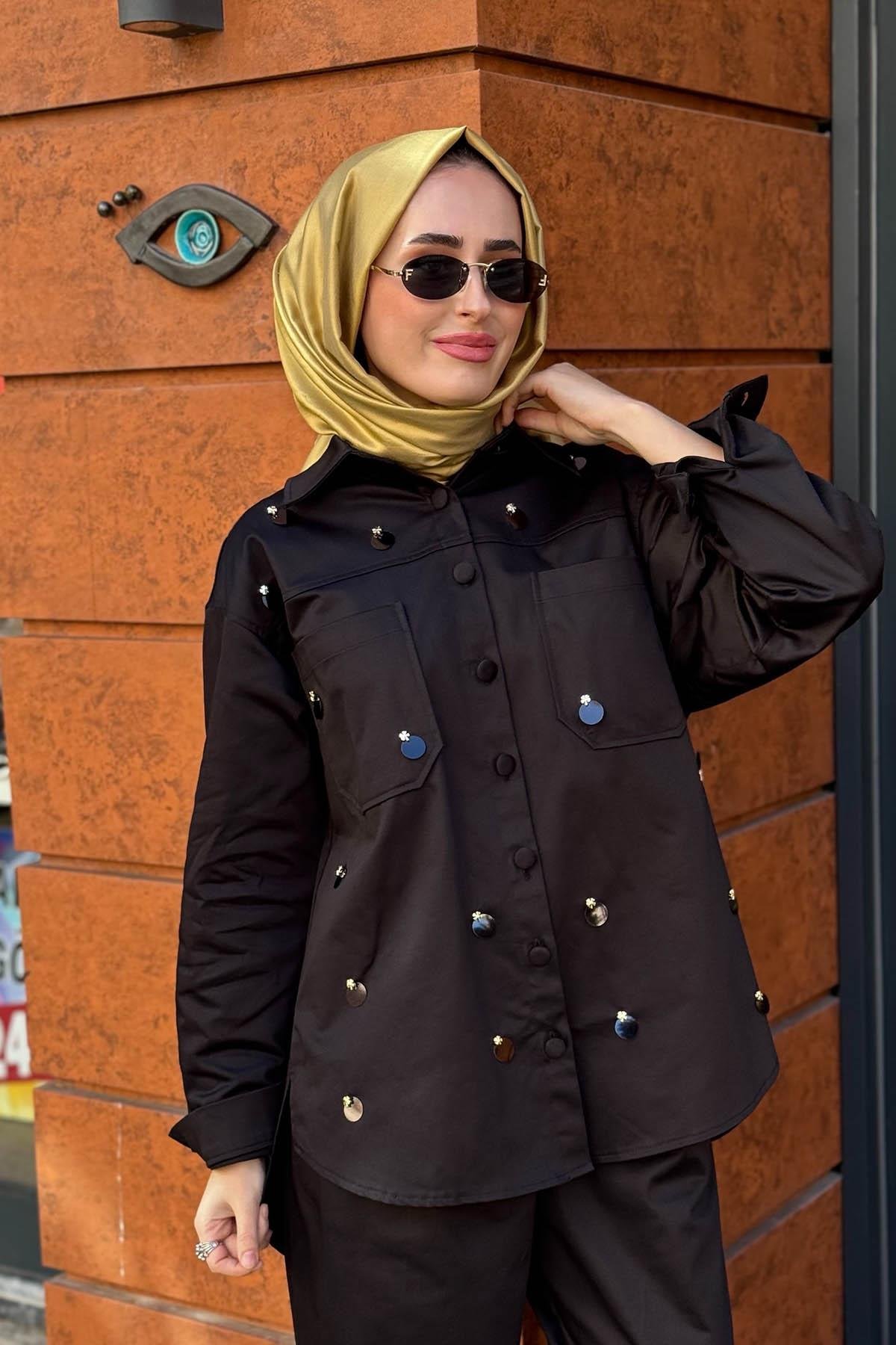 OMELYA Pantolonlu Takım 26KZ1003 Siyah