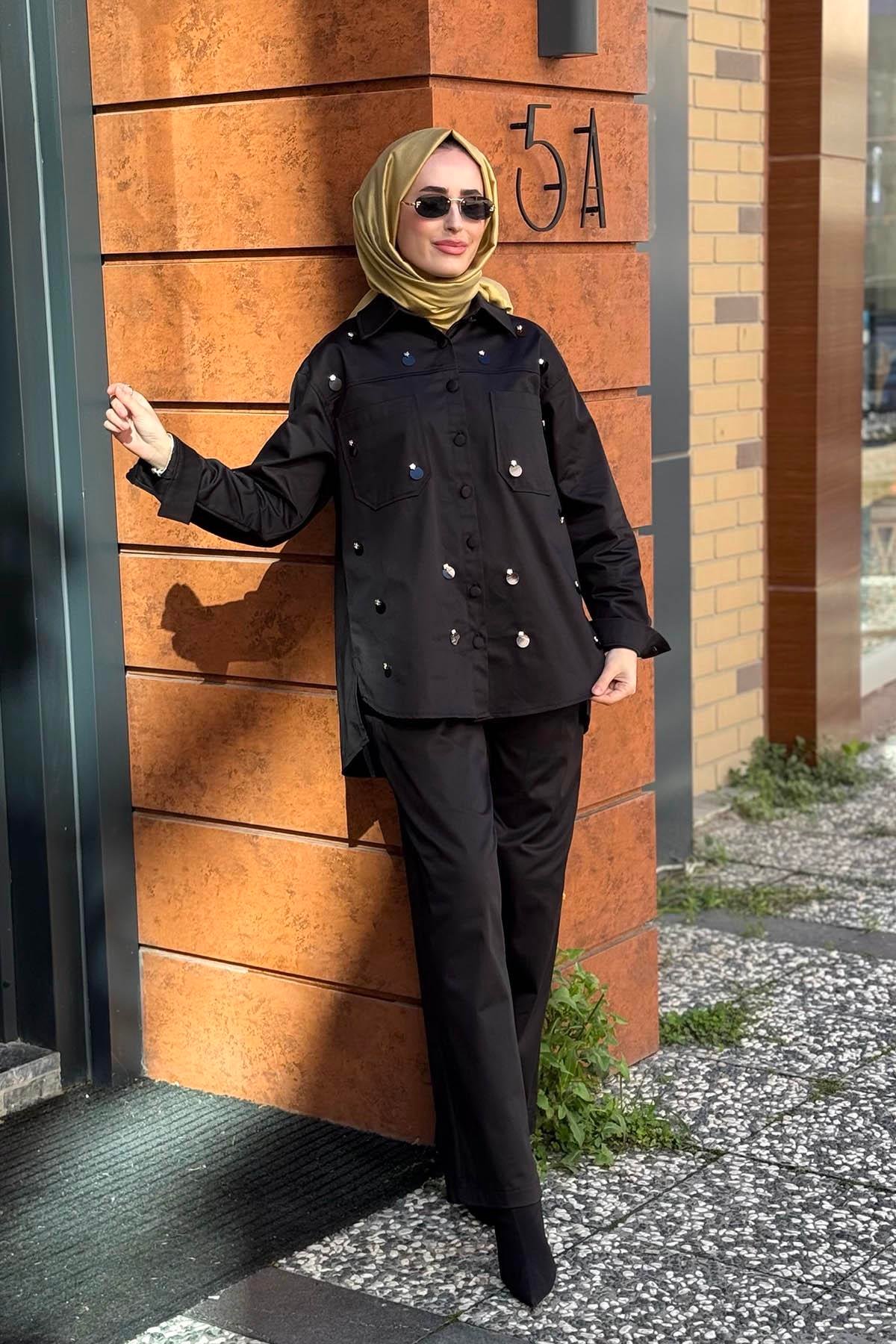 OMELYA Pantolonlu Takım 26KZ1003 Siyah