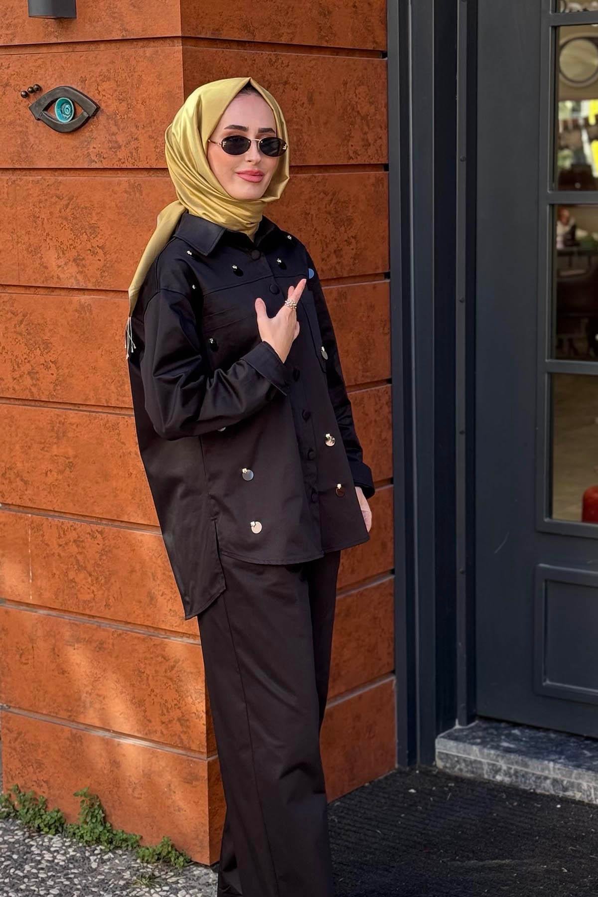 OMELYA Pantolonlu Takım 26KZ1003 Siyah