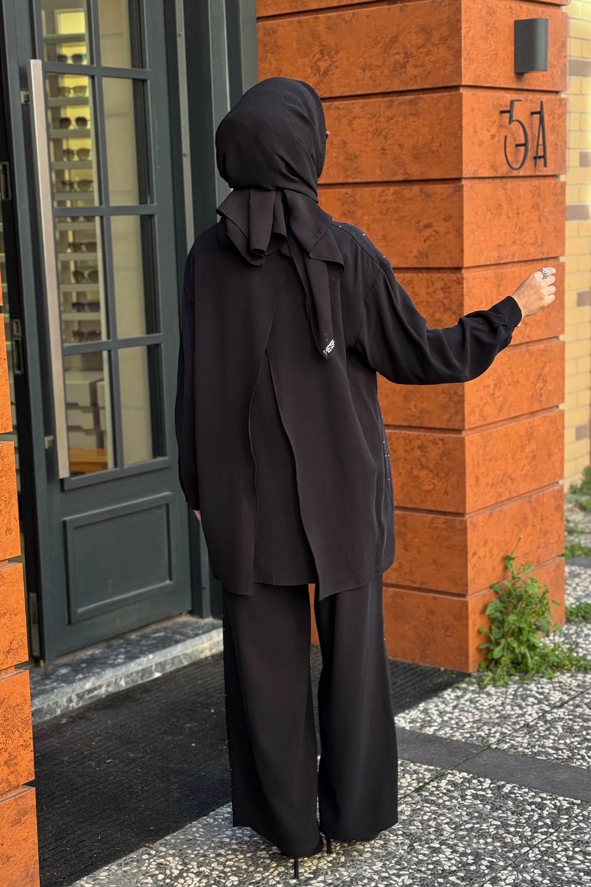 OMELYA Pantolonlu Takım 26KZ1064 Siyah